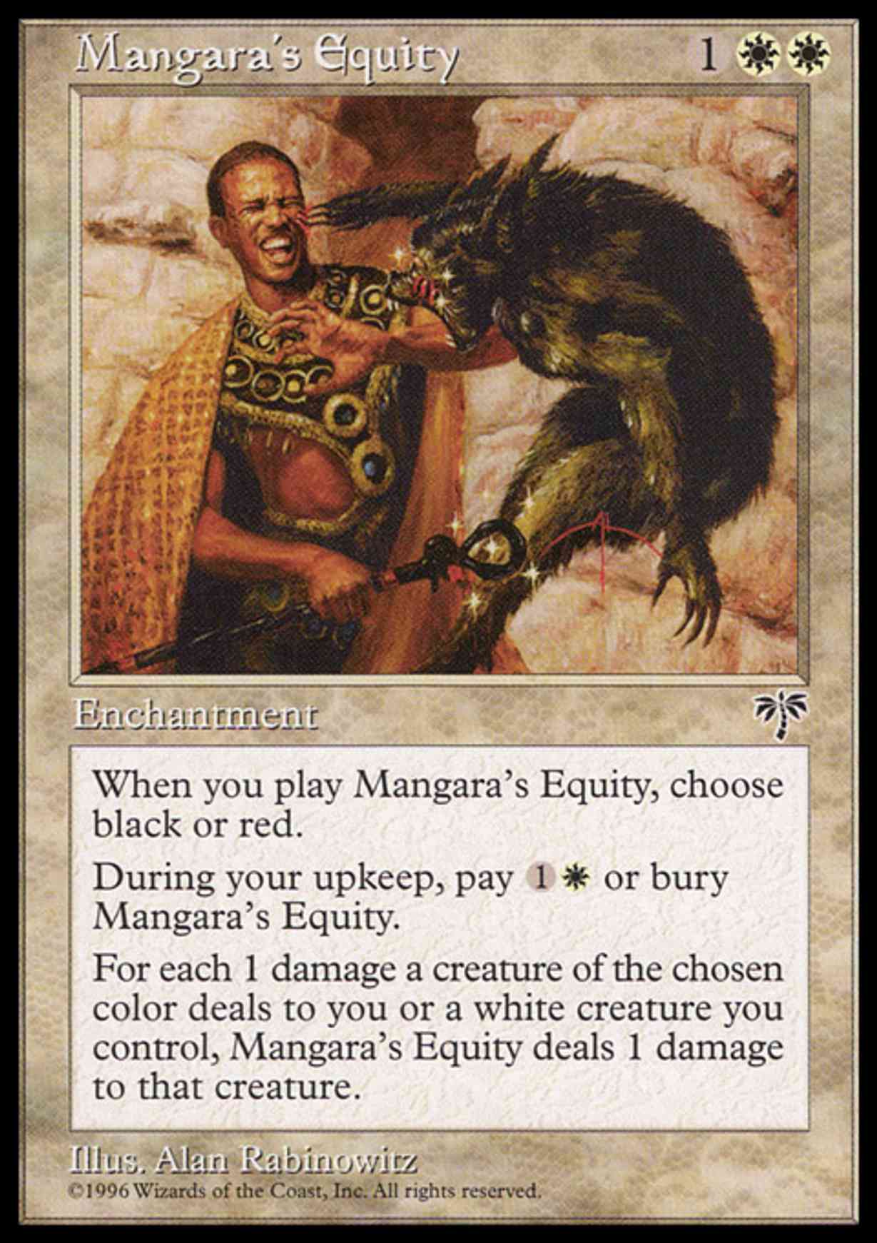 Mangara's Equity magic card front