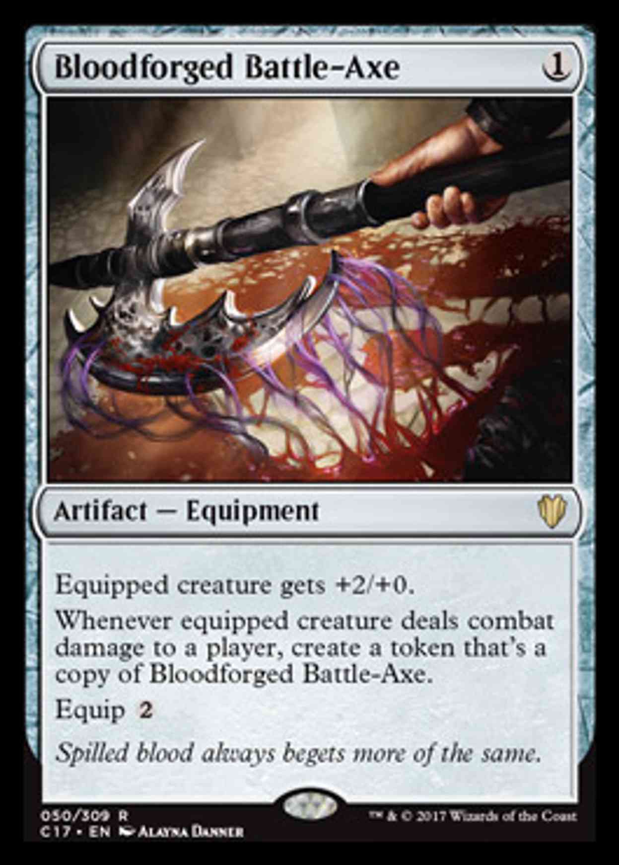 Bloodforged Battle-Axe magic card front