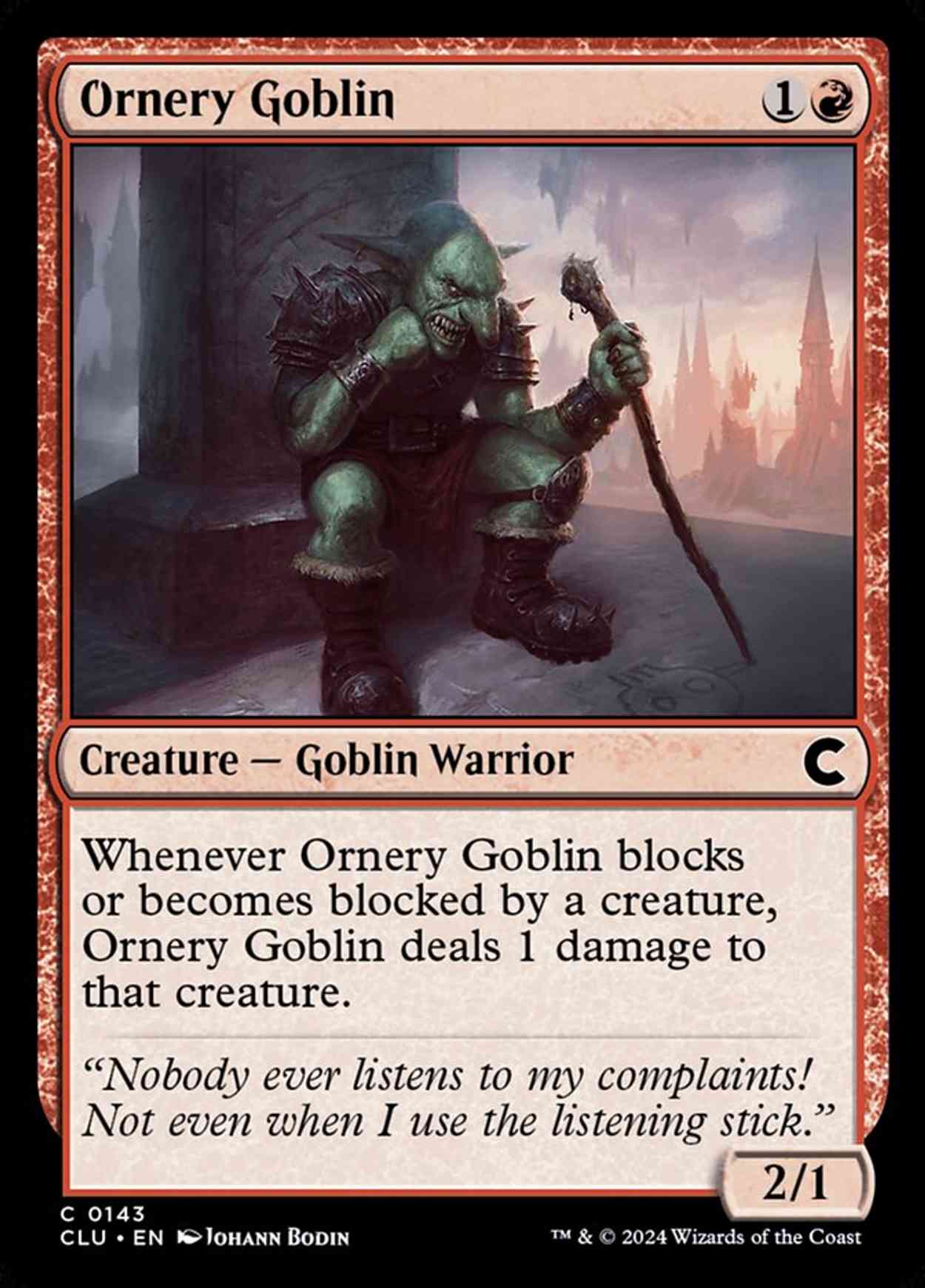 Ornery Goblin magic card front