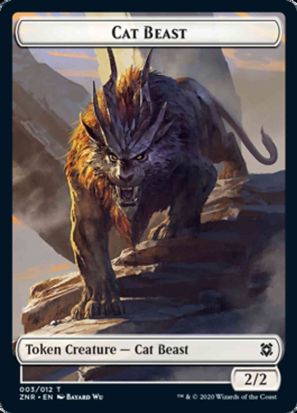 Cat Beast // Hydra Double-sided Token magic card front