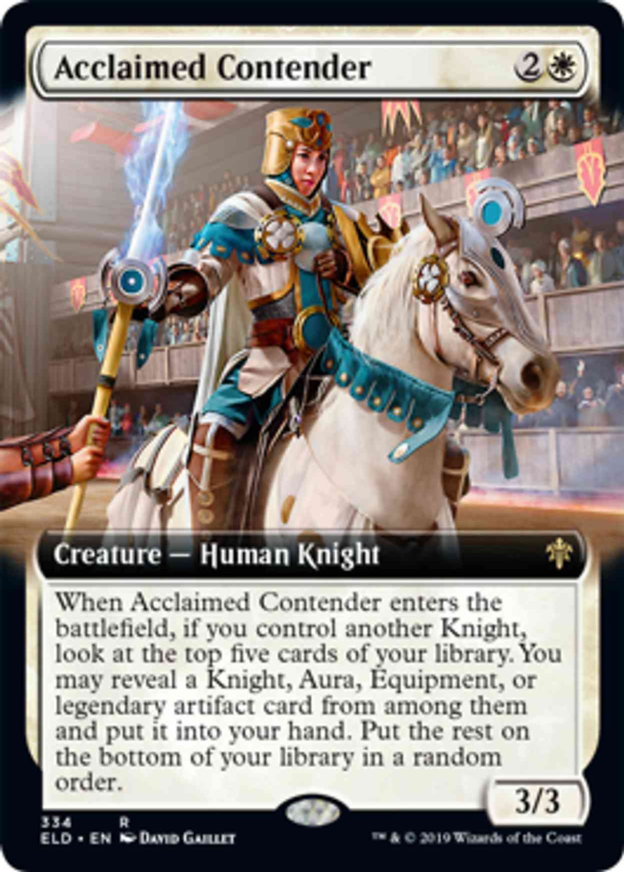 Acclaimed Contender (Extended Art) magic card front