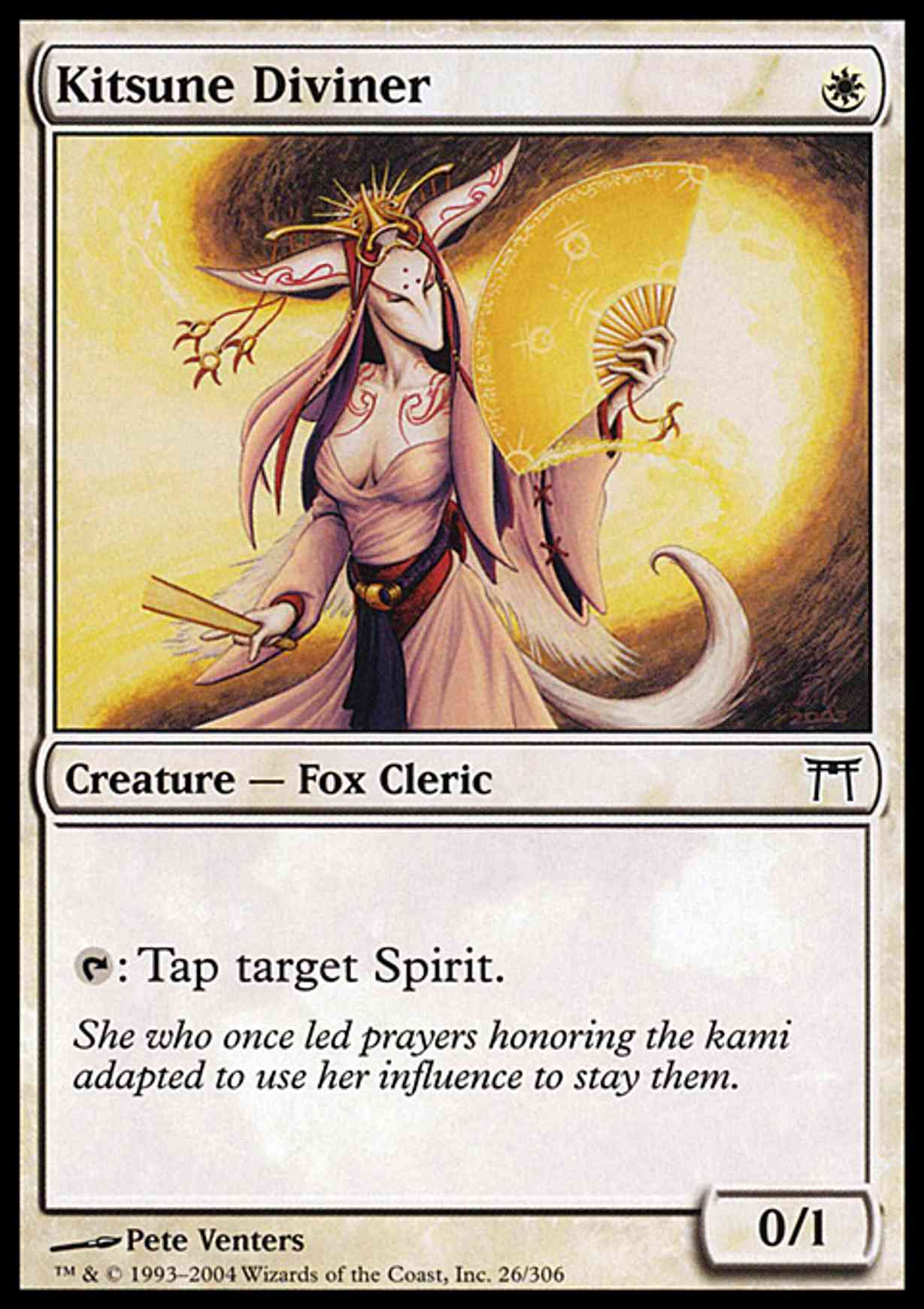 Kitsune Diviner magic card front