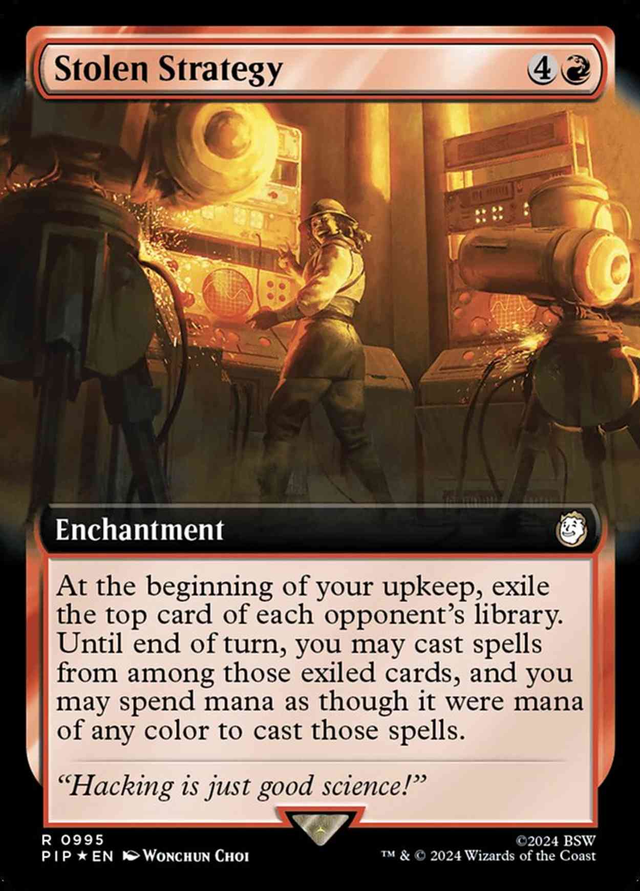 Stolen Strategy (Extended Art) (Surge Foil) magic card front