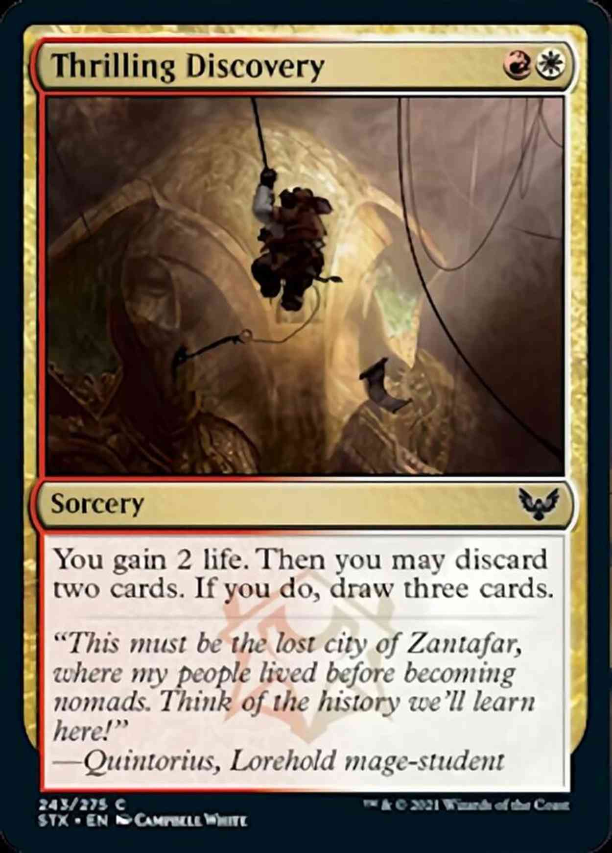 Thrilling Discovery magic card front