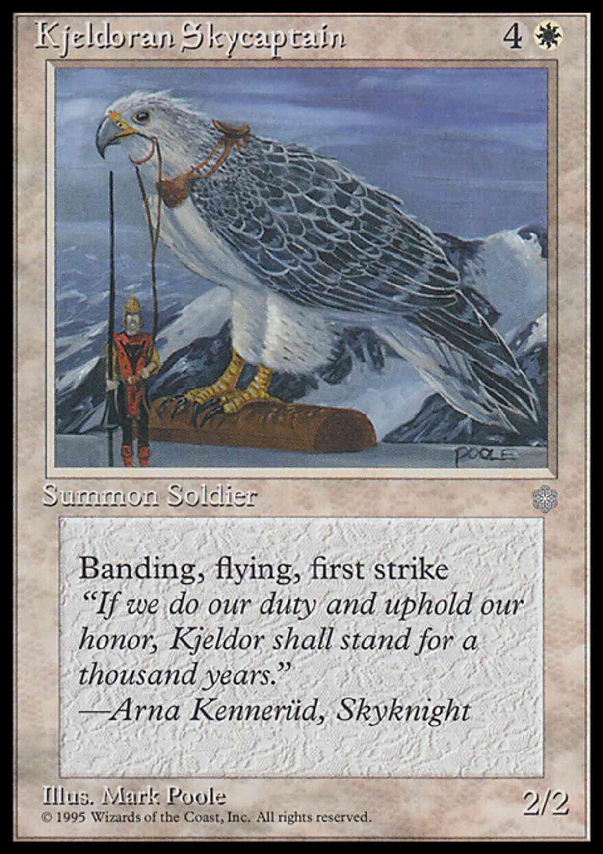 Kjeldoran Skycaptain magic card front