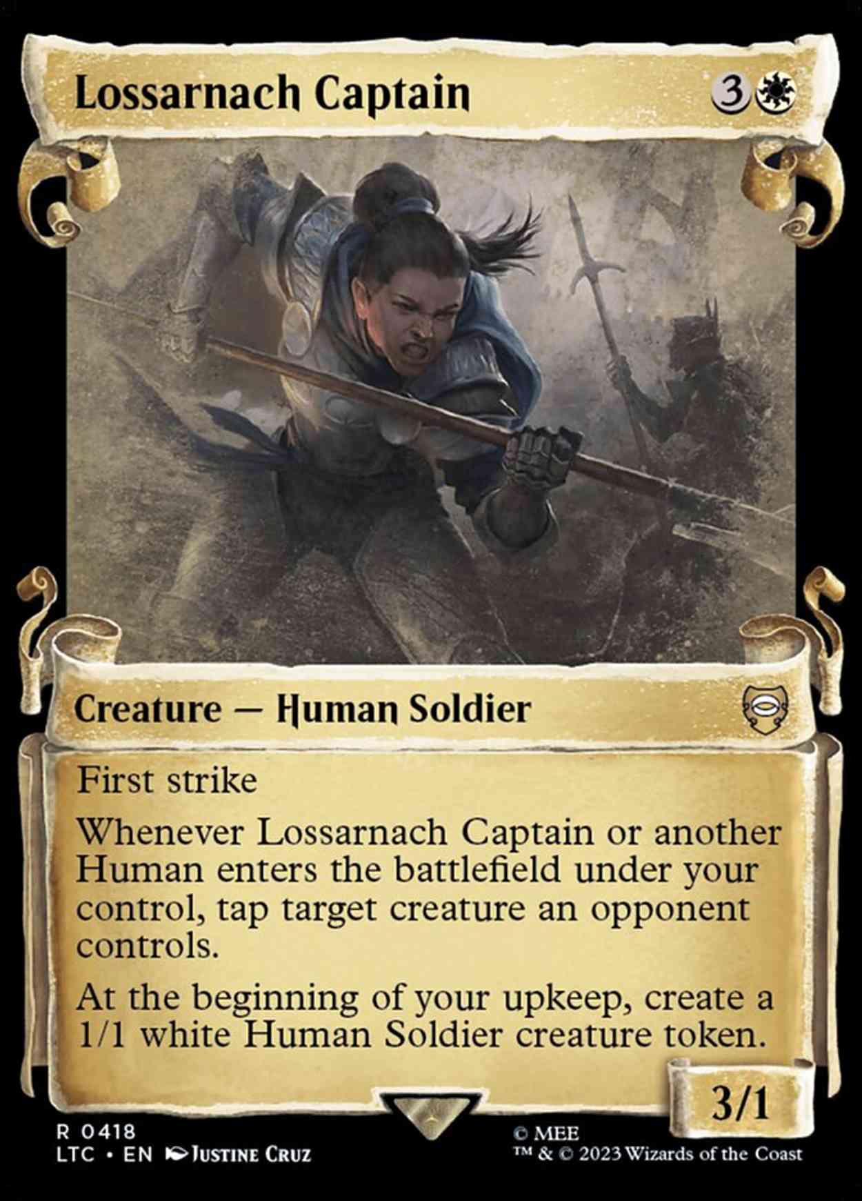 Lossarnach Captain (Showcase Scrolls) magic card front