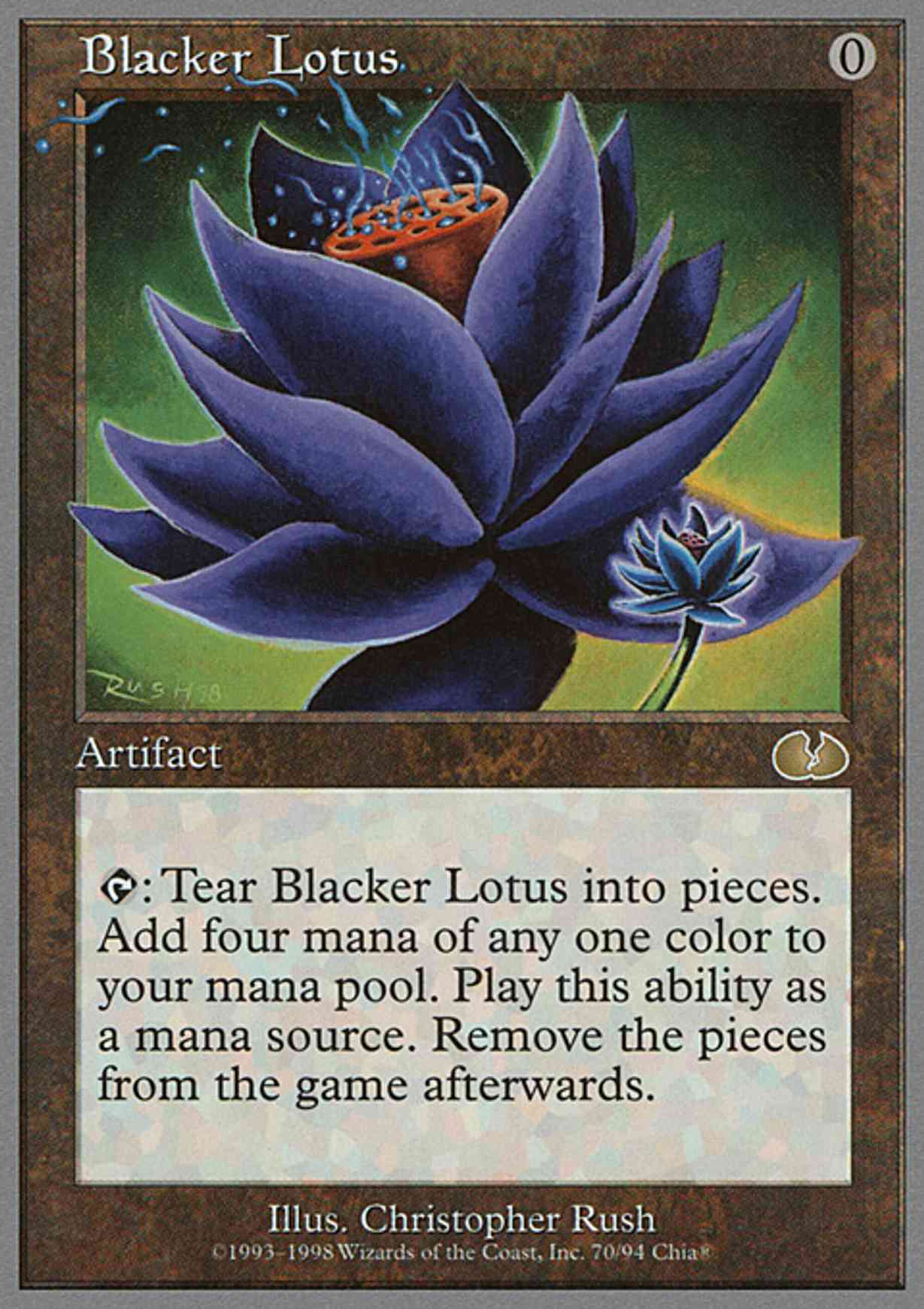 Blacker Lotus magic card front