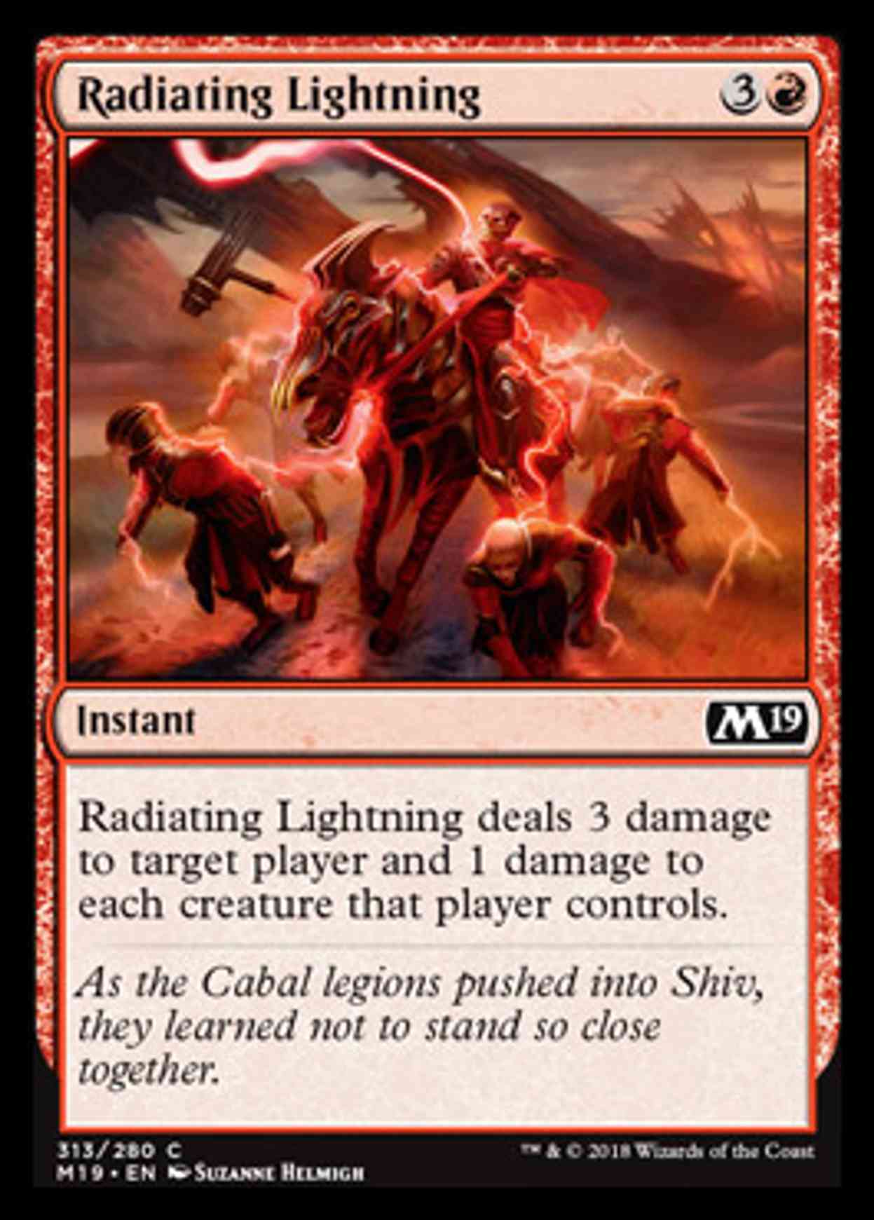 Radiating Lightning magic card front