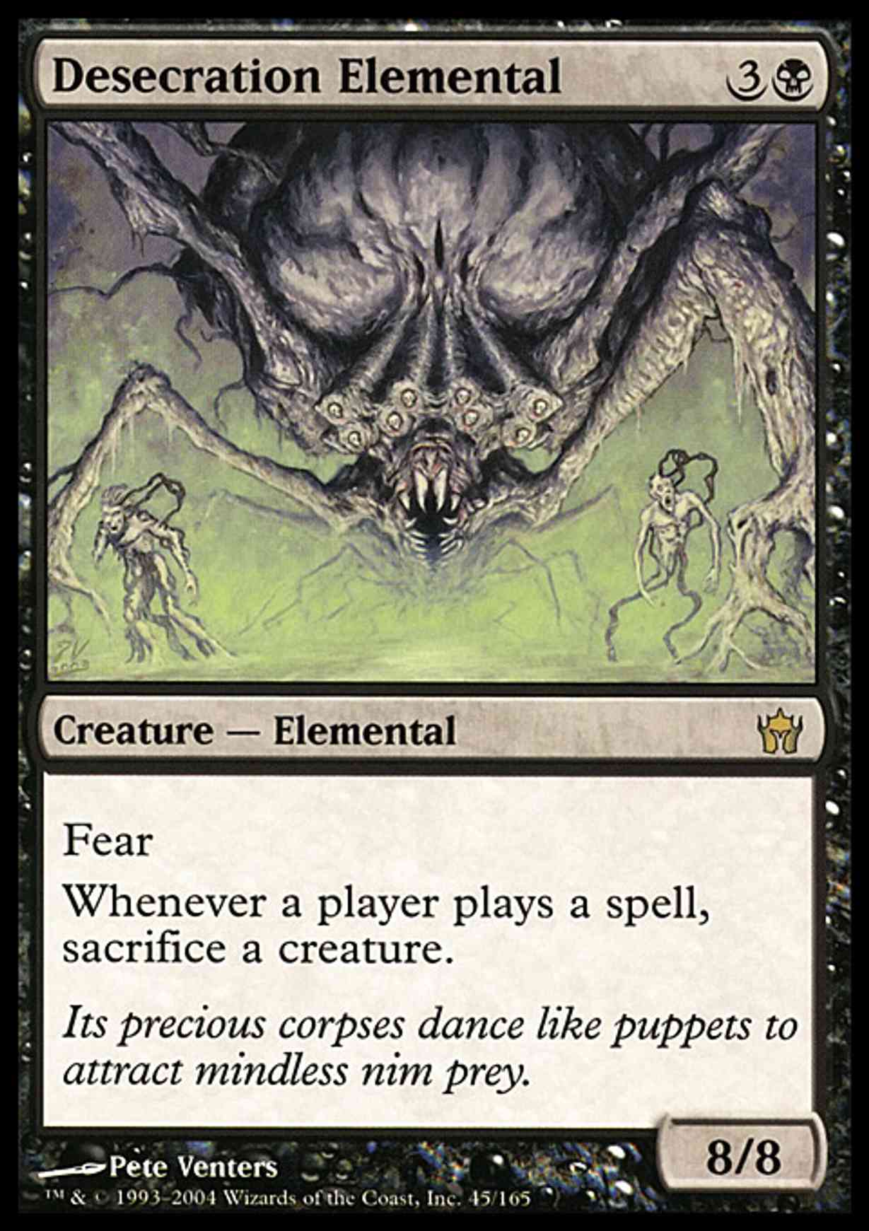 Desecration Elemental magic card front