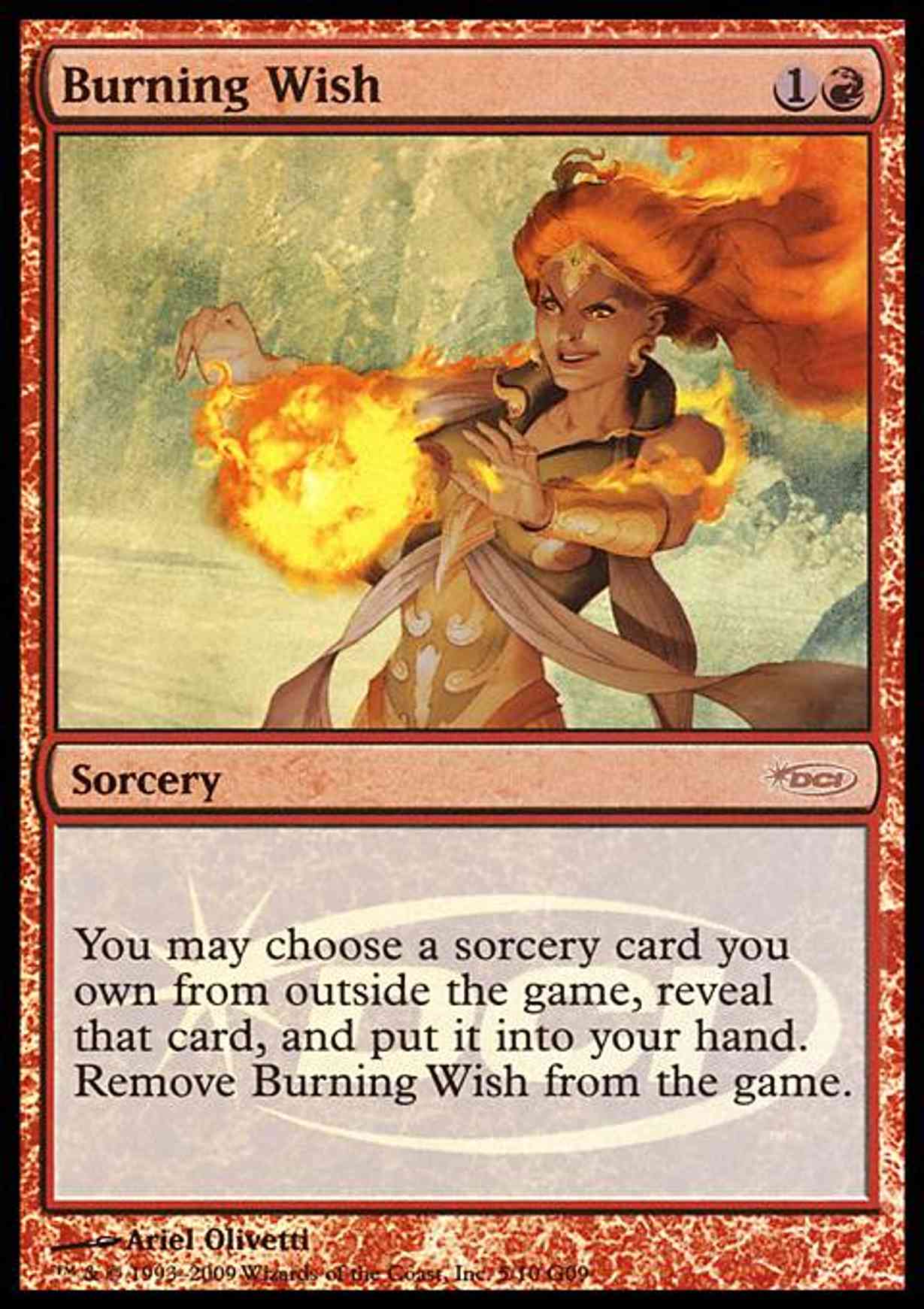 Burning Wish magic card front