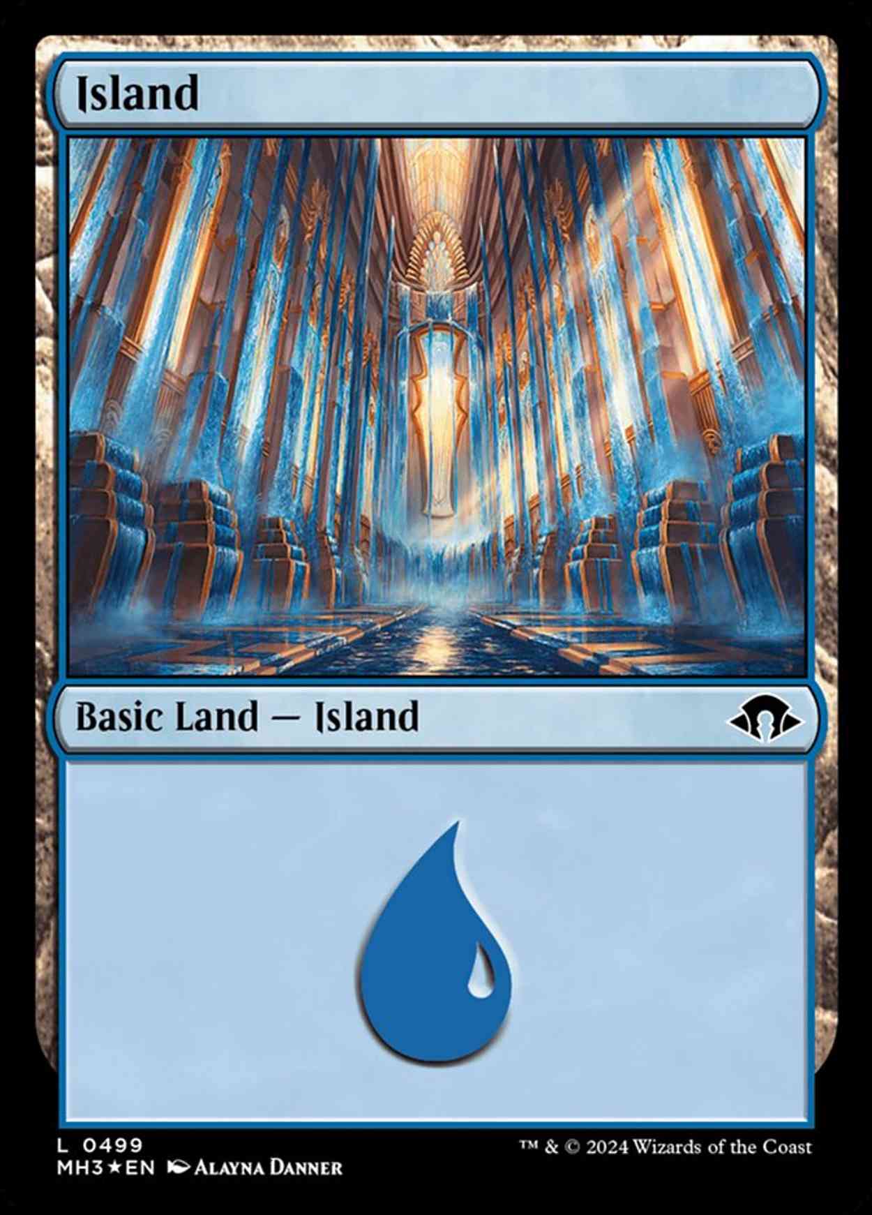 Island (0499) (Ripple Foil) magic card front