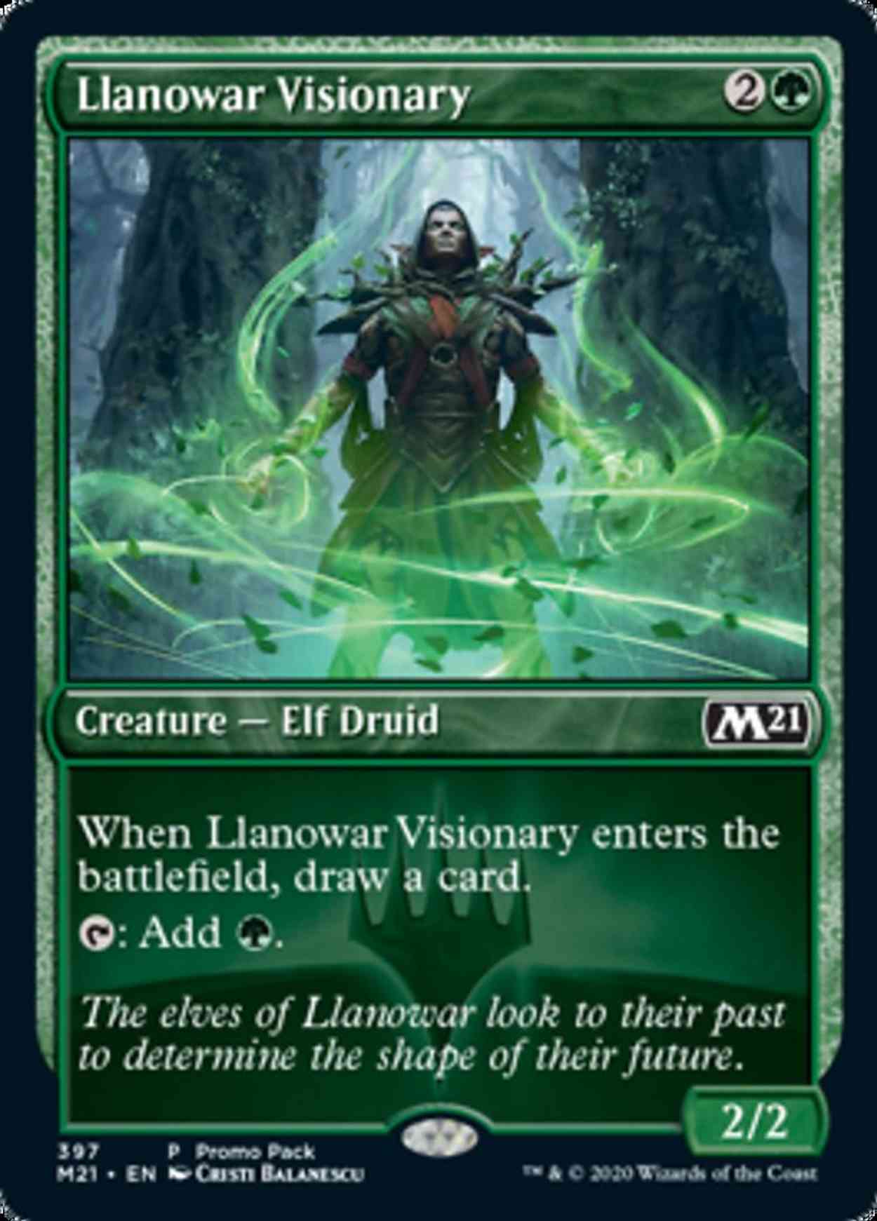 Llanowar Visionary magic card front