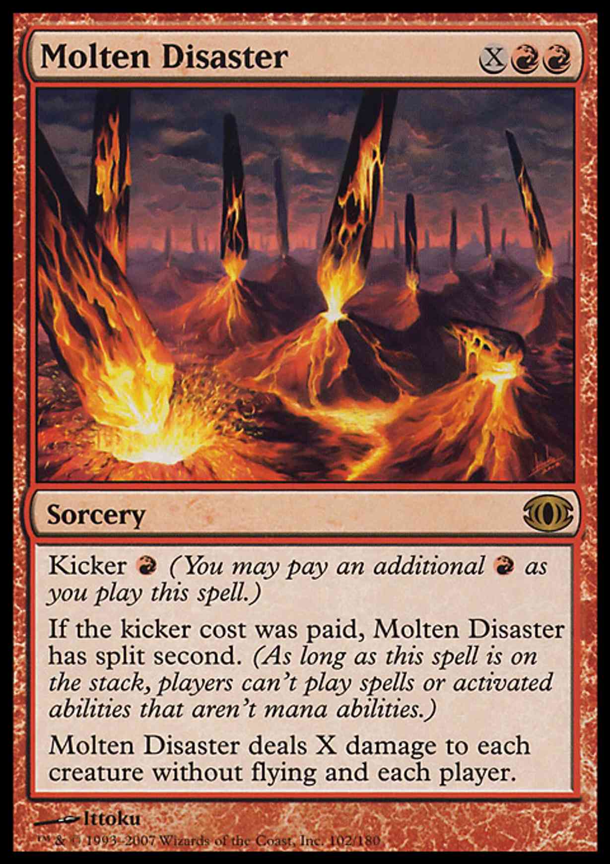 Molten Disaster magic card front