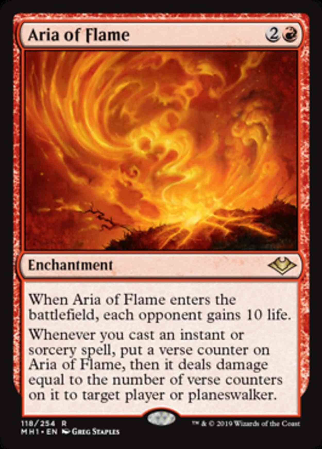 Aria of Flame magic card front