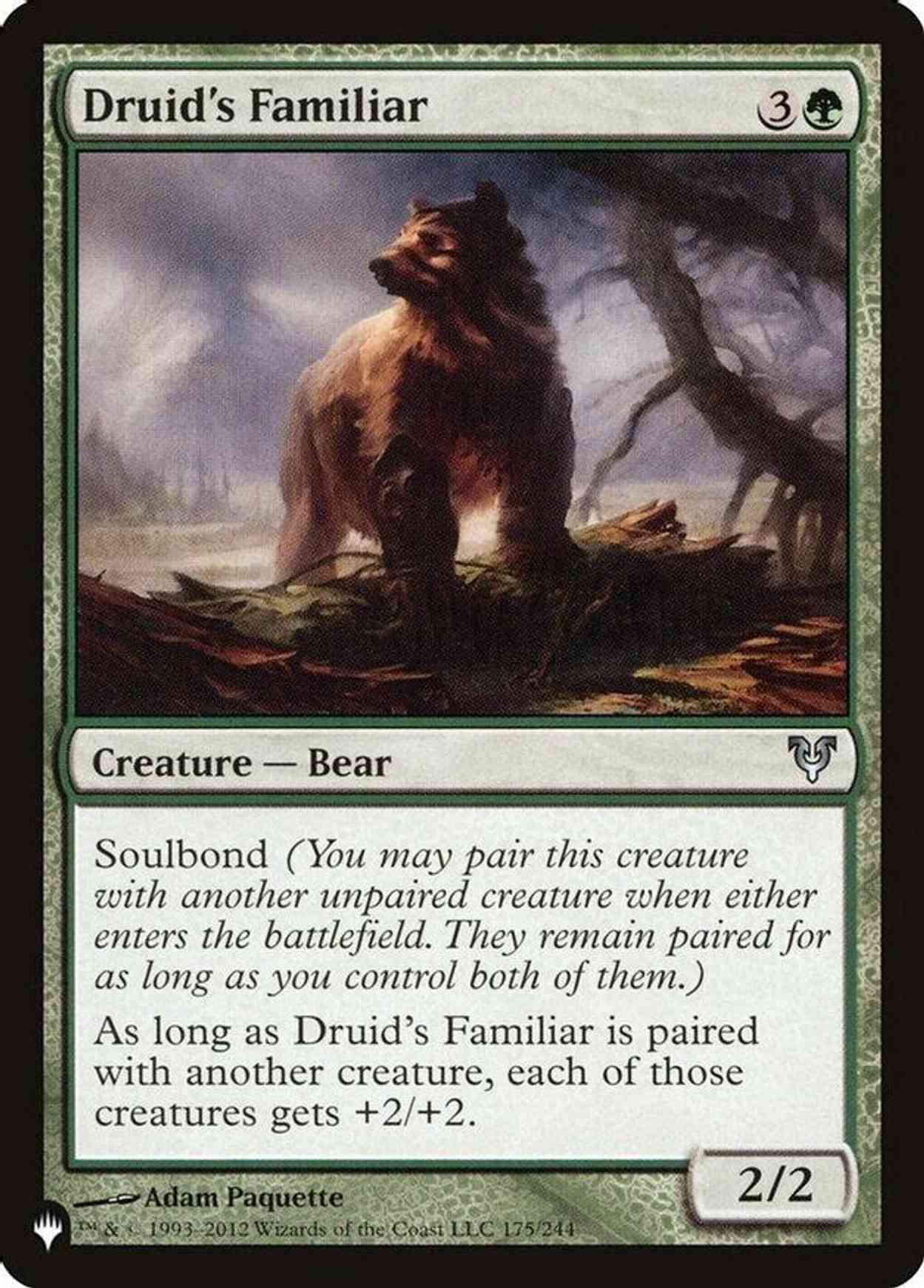 Druid's Familiar magic card front