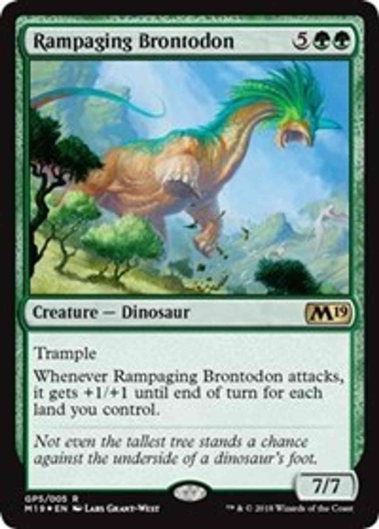 Rampaging Brontodon (2018 Gift Pack) magic card front