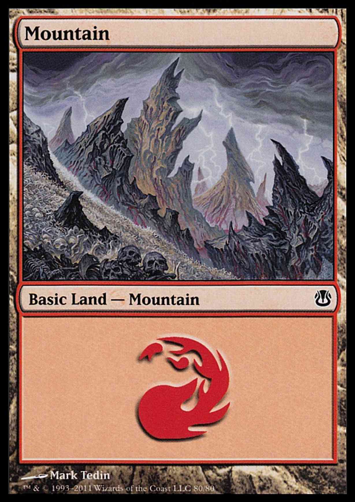Mountain (80) magic card front