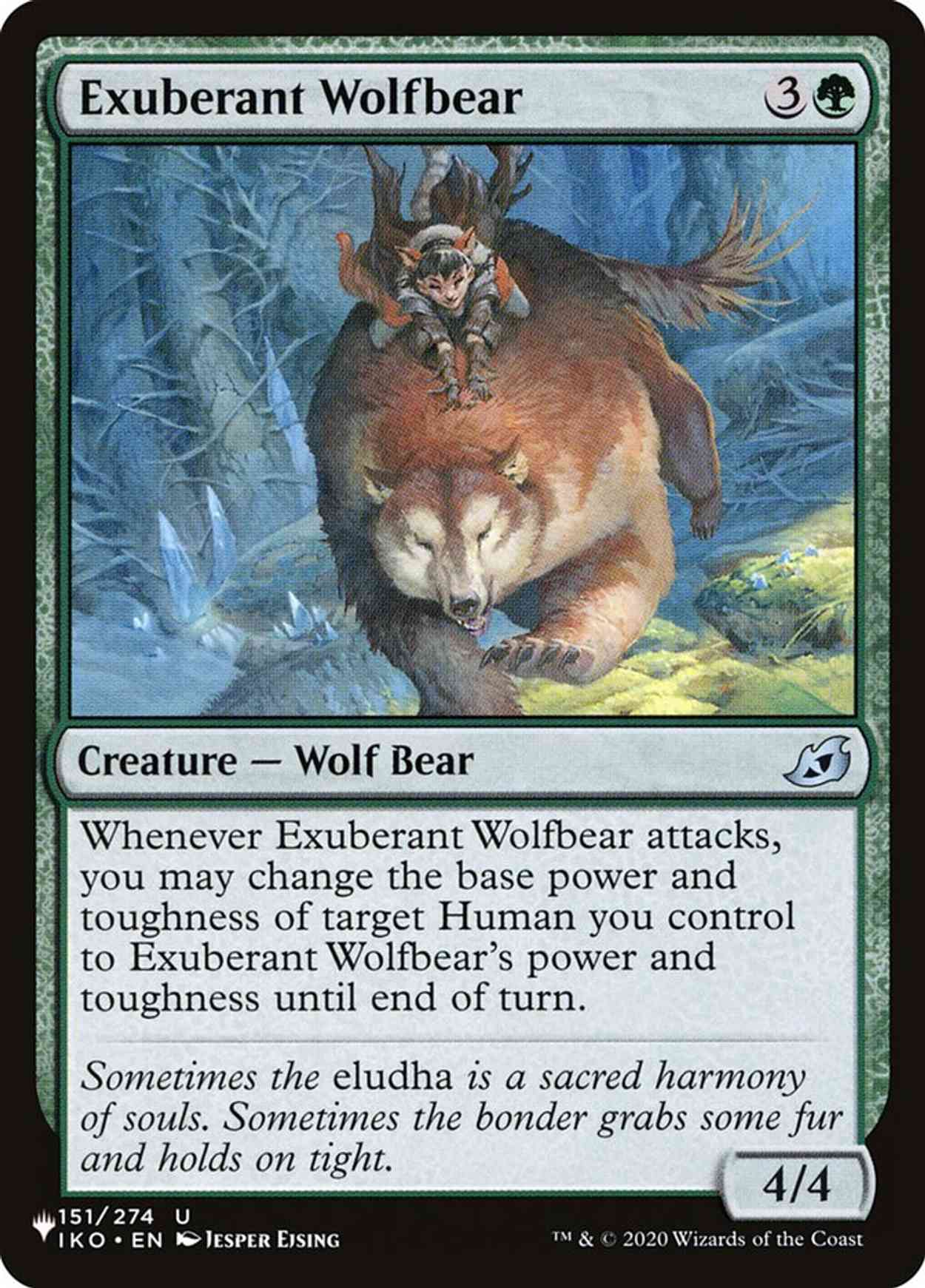 Exuberant Wolfbear magic card front