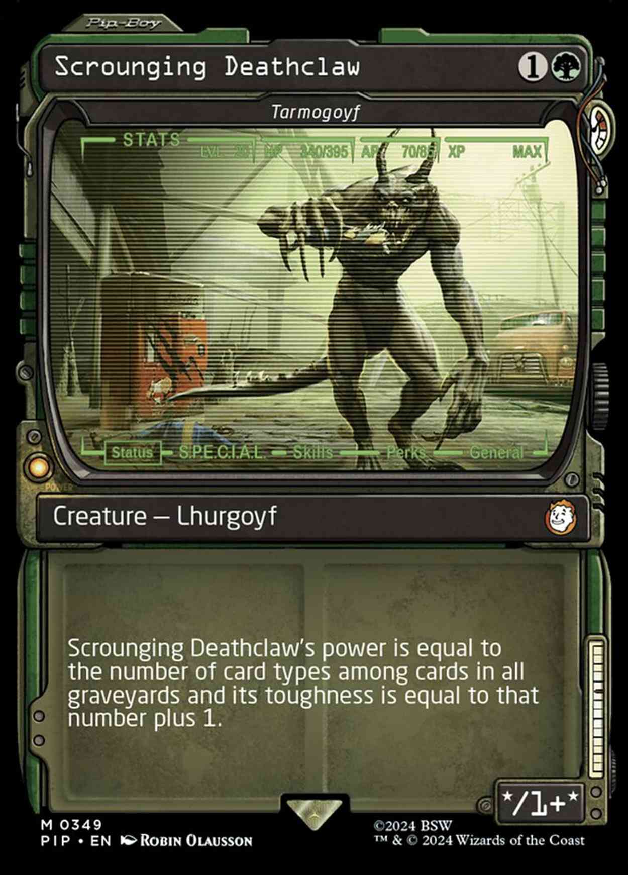 Scrounging Deathclaw - Tarmogoyf (Showcase) magic card front