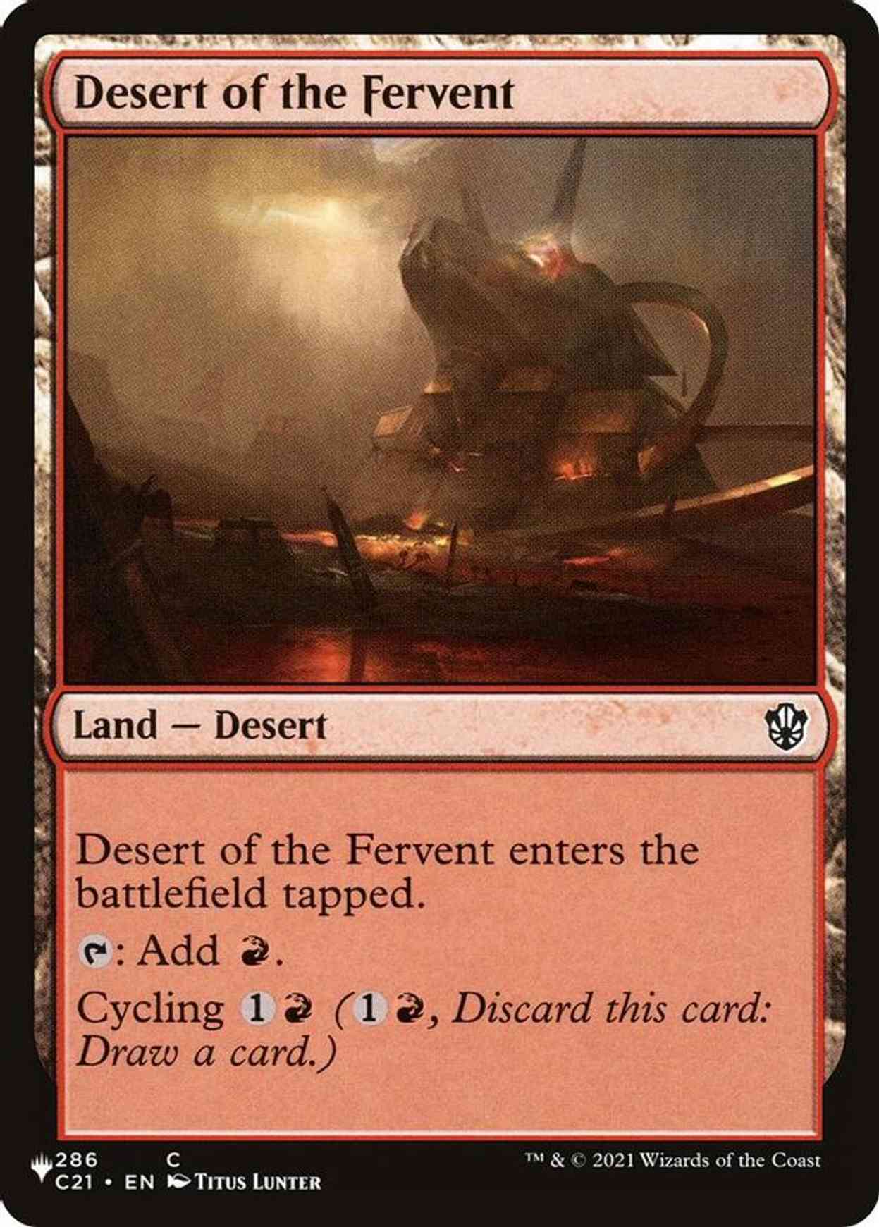 Desert of the Fervent magic card front