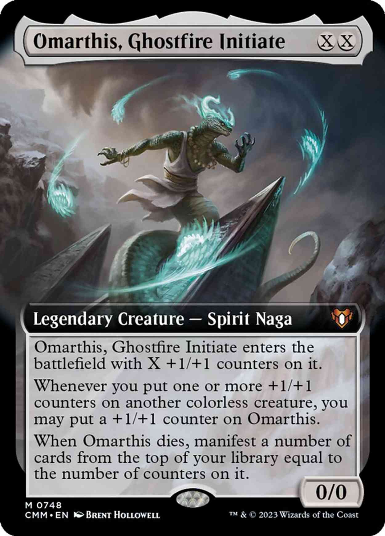 Omarthis, Ghostfire Initiate (Extended Art) magic card front