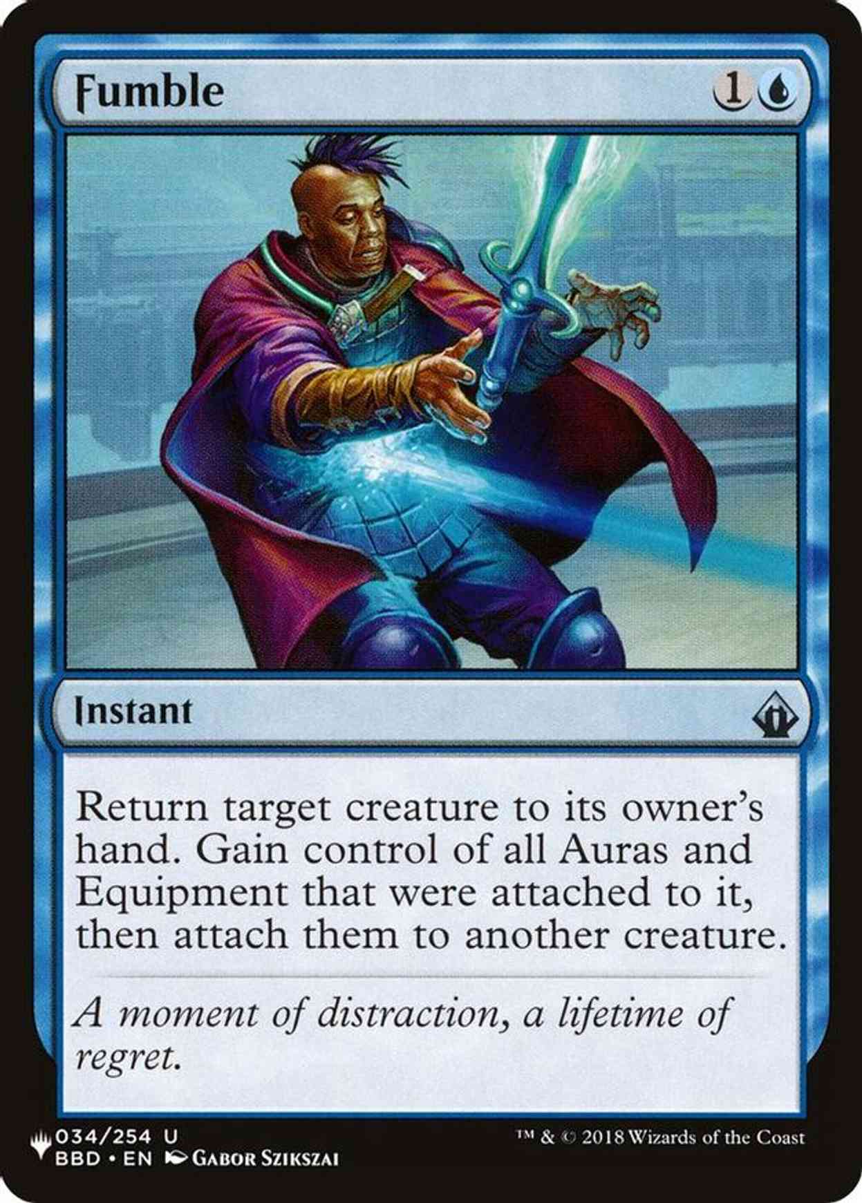 Fumble magic card front