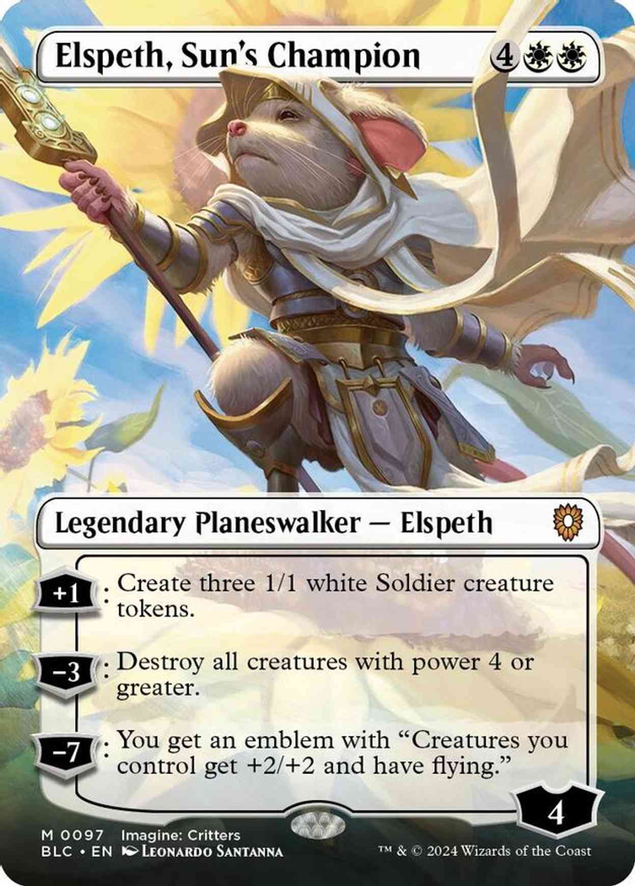 Elspeth, Suns Champion (Borderless) magic card front