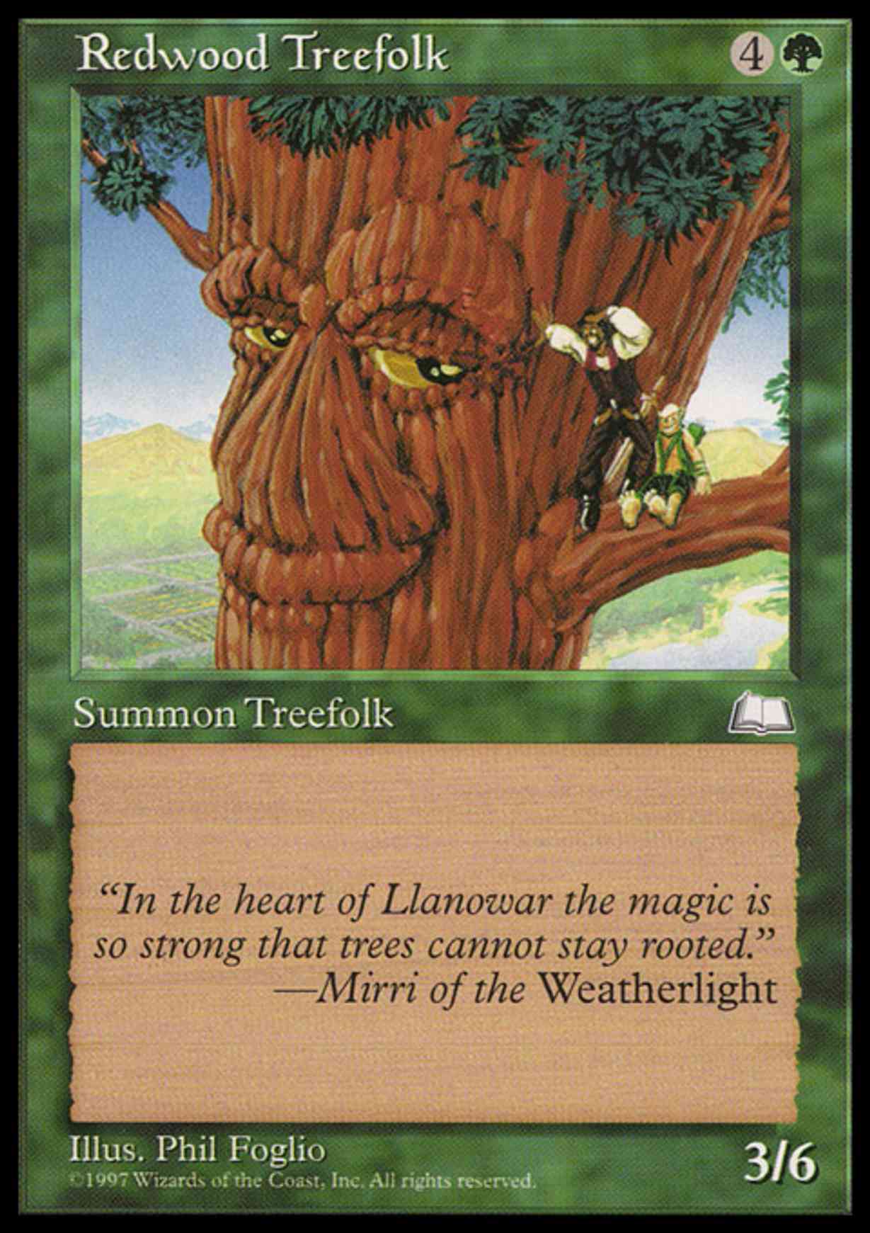 Redwood Treefolk magic card front
