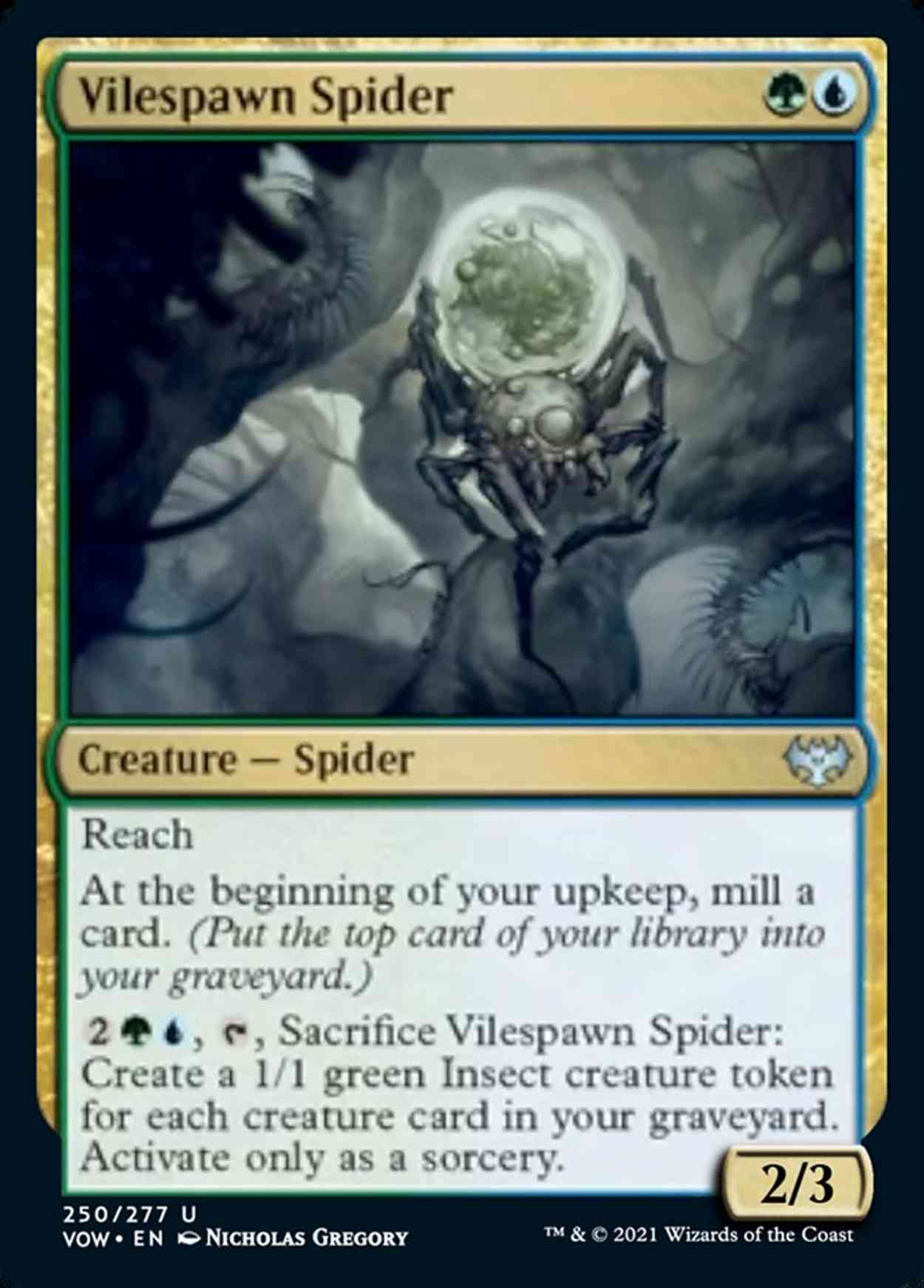 Vilespawn Spider magic card front
