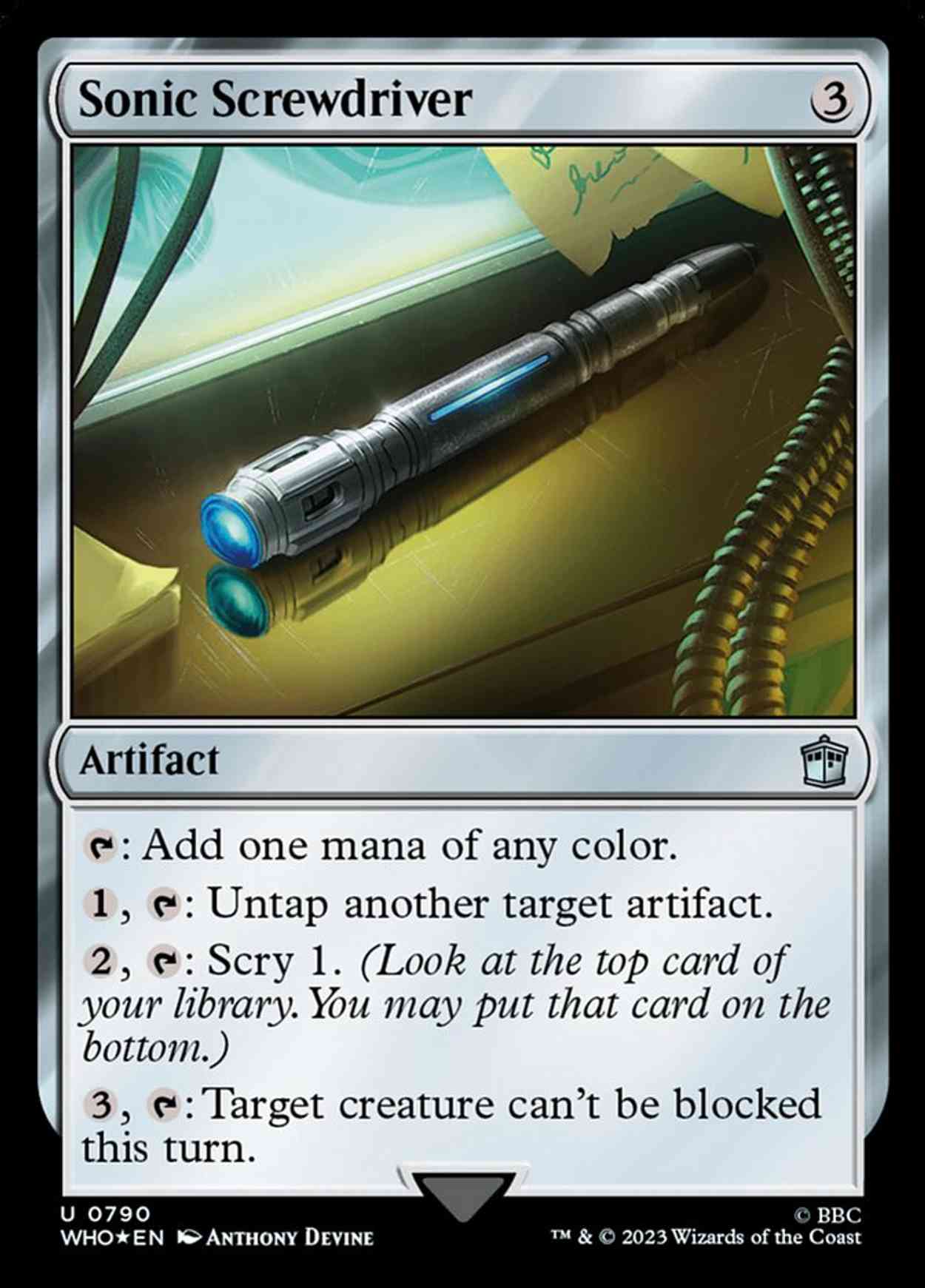 Sonic Screwdriver (0790) (Surge Foil) magic card front