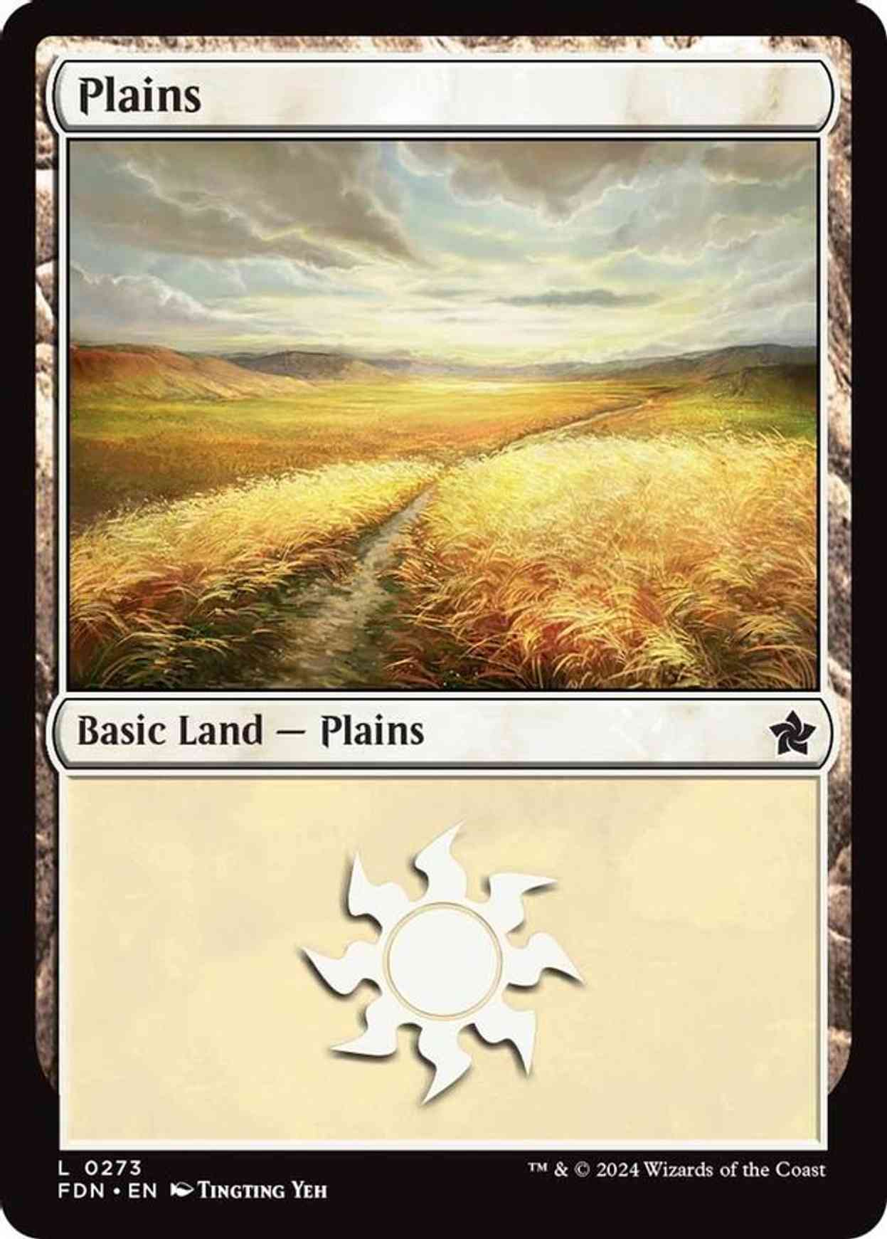 Plains magic card front