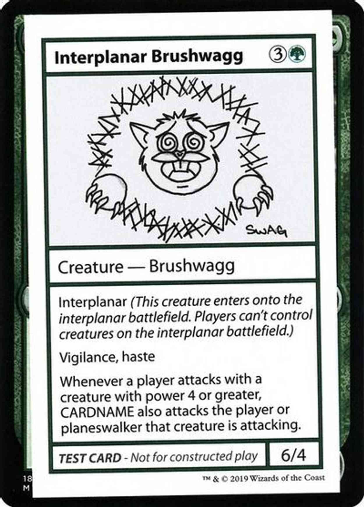 Interplanar Brushwagg (No PW Symbol) magic card front