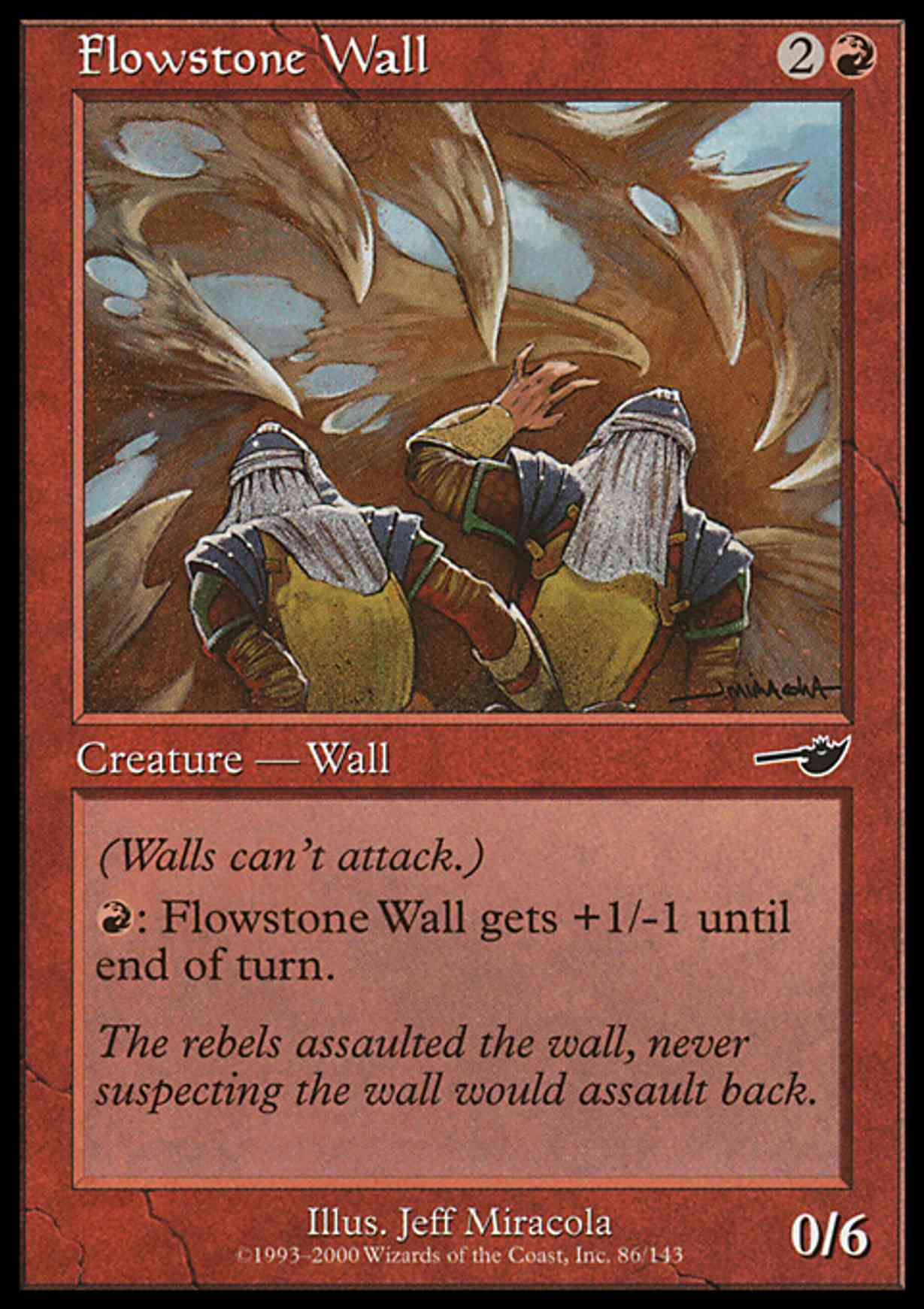 Flowstone Wall magic card front