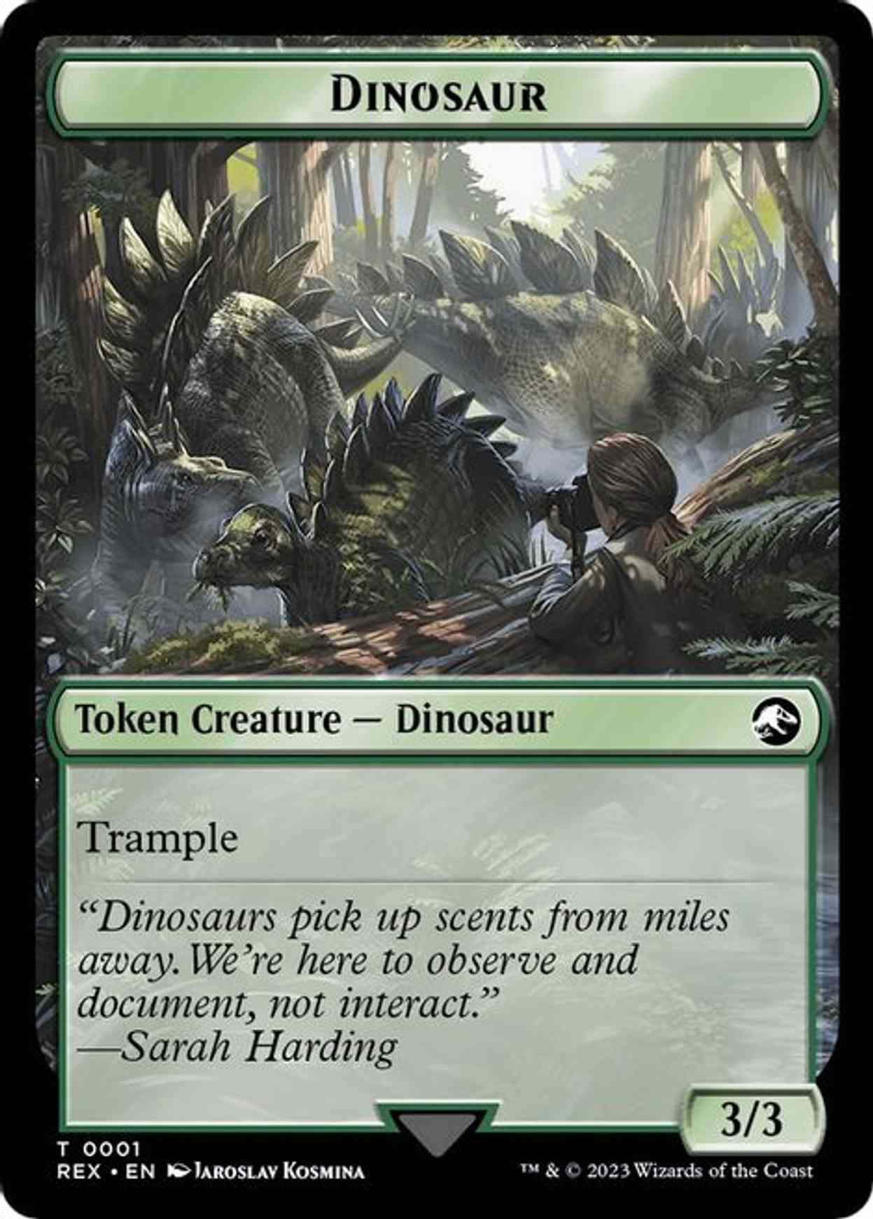 Dinosaur Token magic card front