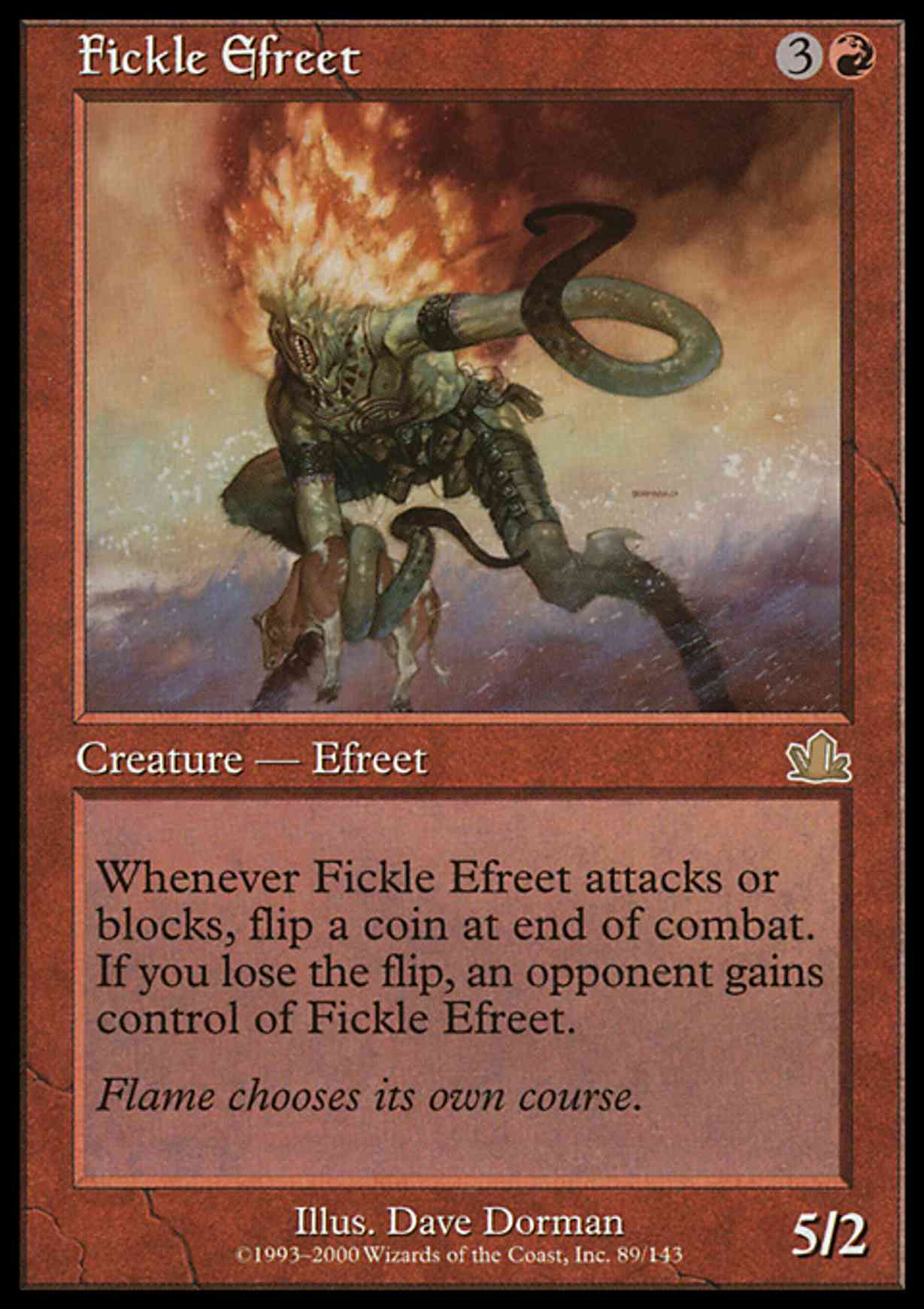 Fickle Efreet magic card front
