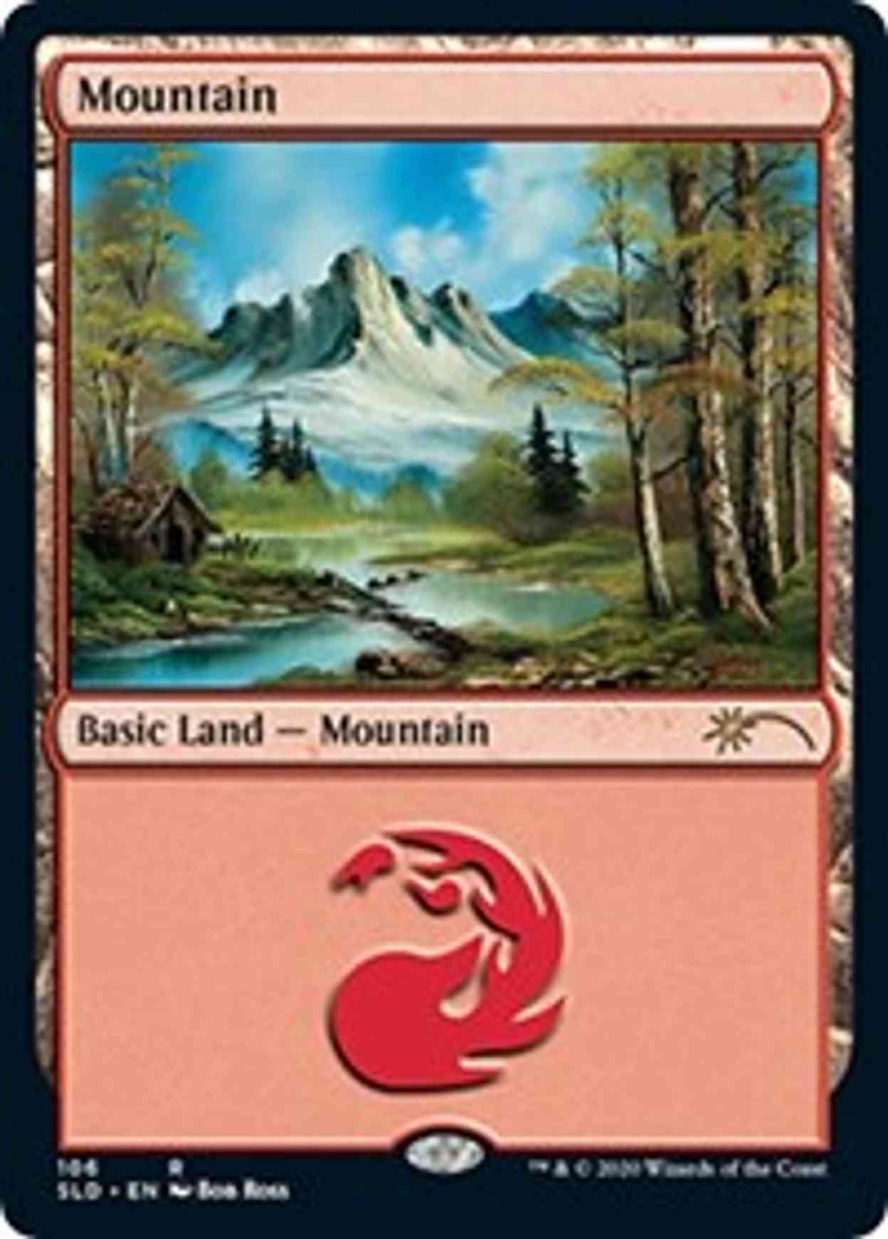 Mountain (106) (Bob Ross) magic card front