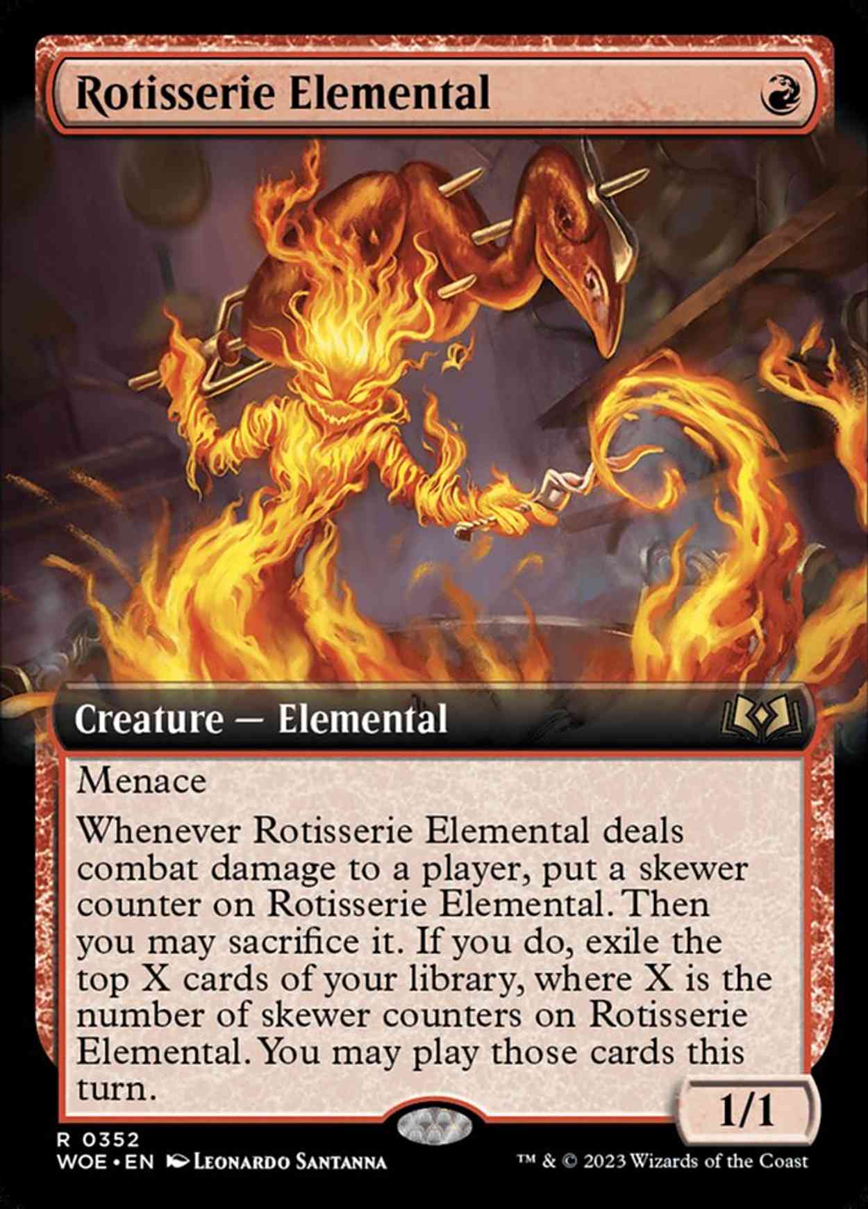 Rotisserie Elemental (Extended Art) magic card front