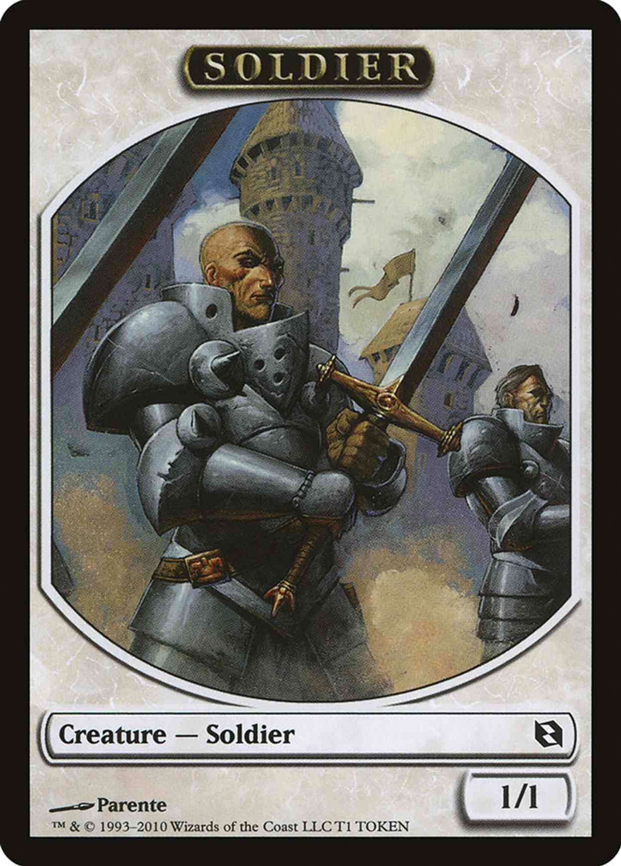 Soldier Token magic card front