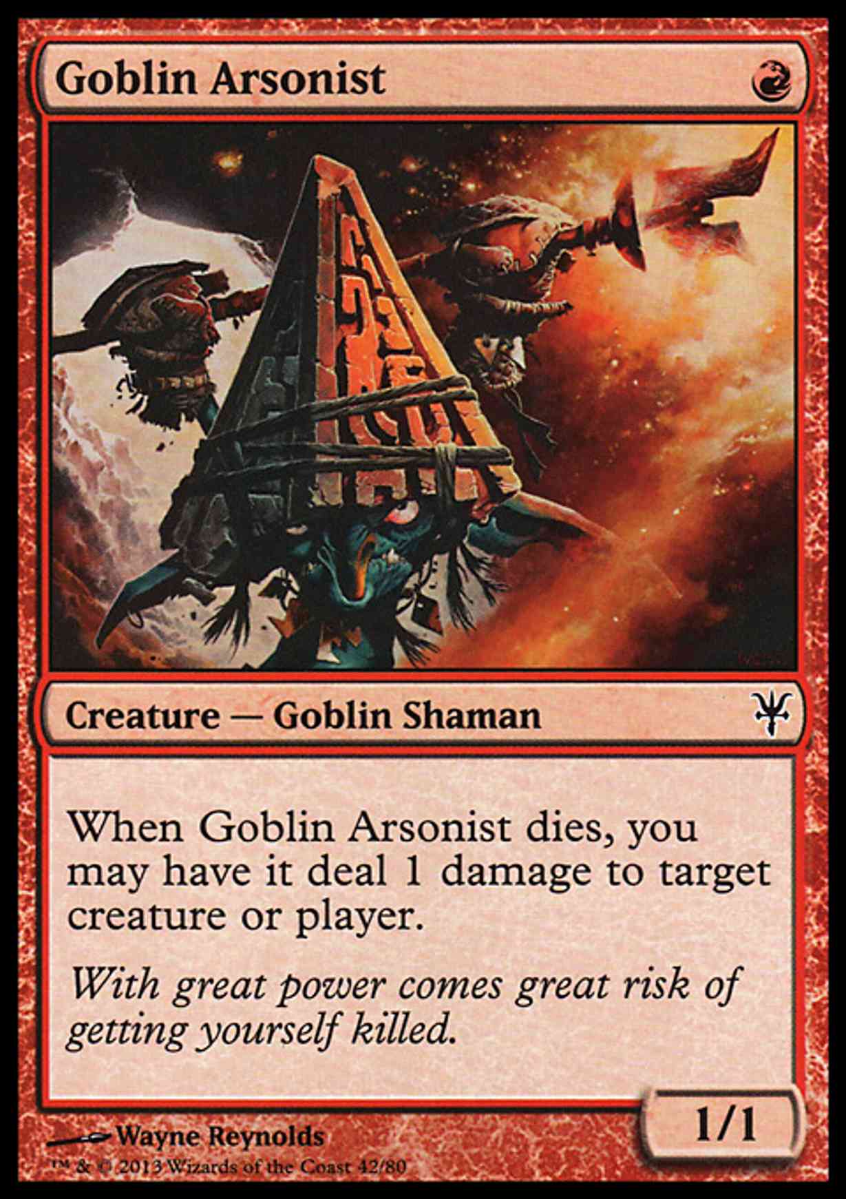 Goblin Arsonist magic card front