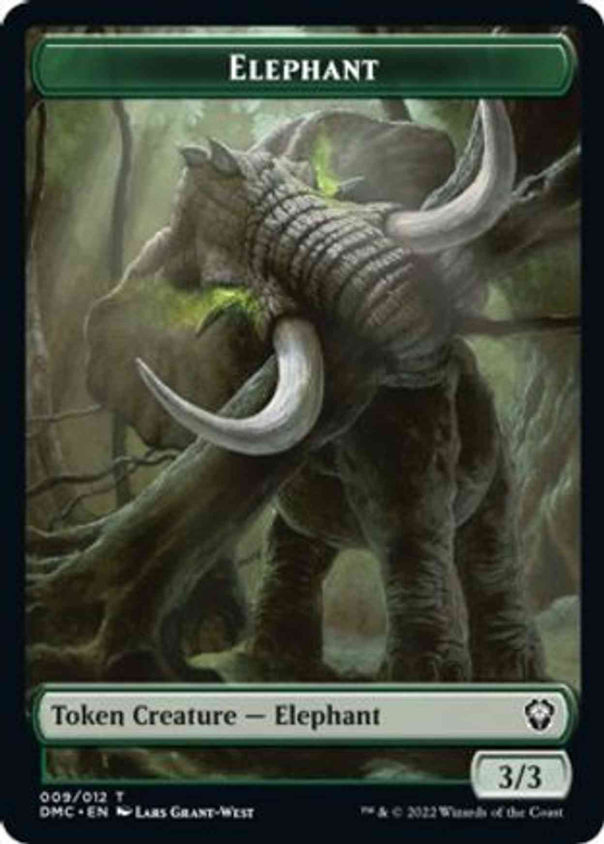 Elephant // Treasure Double-sided Token magic card front