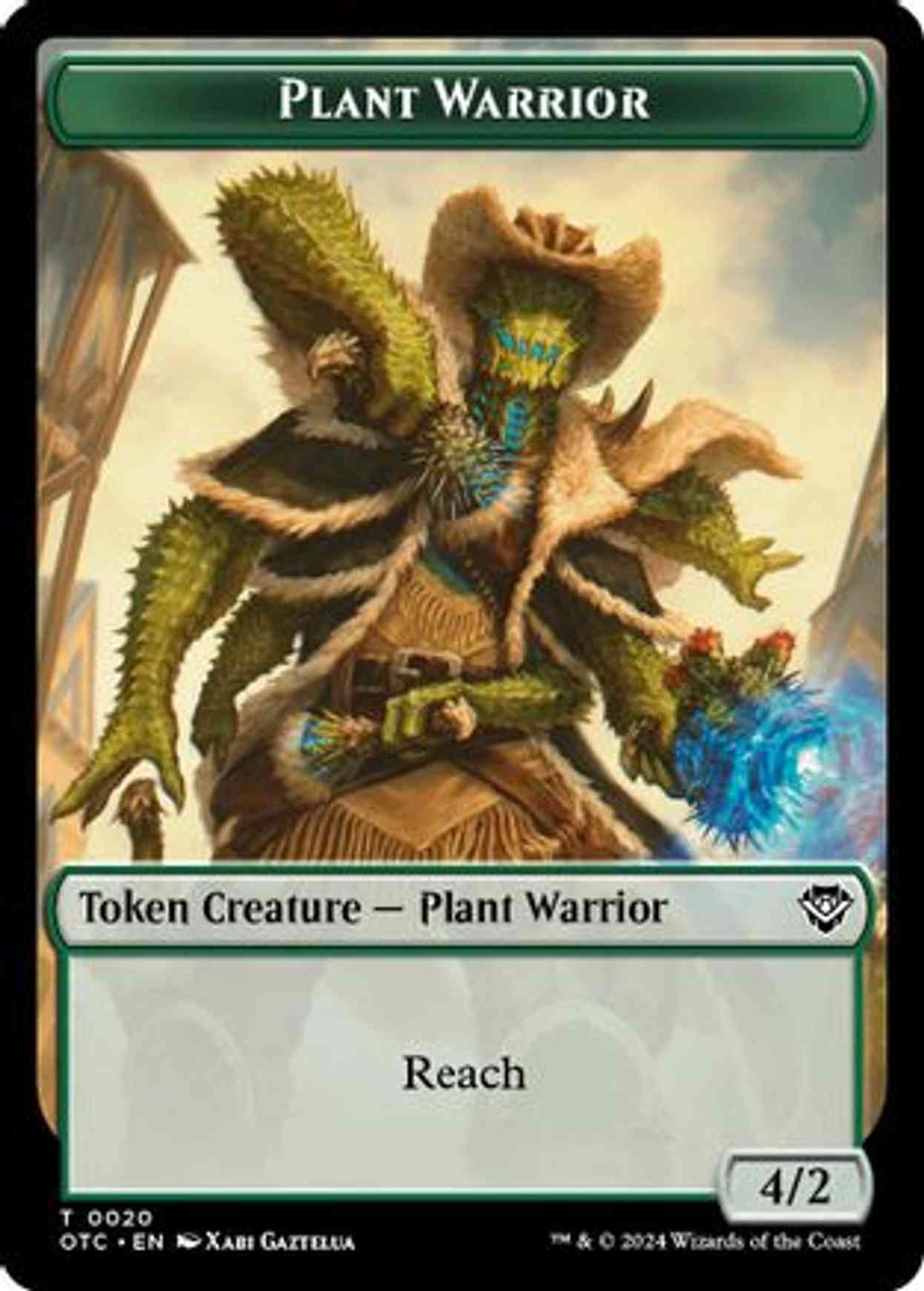 Plant Warrior // Plant Double-Sided Token magic card front