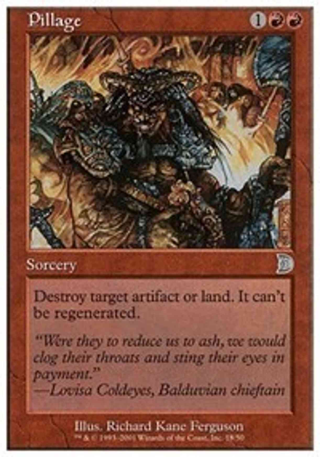 Pillage magic card front