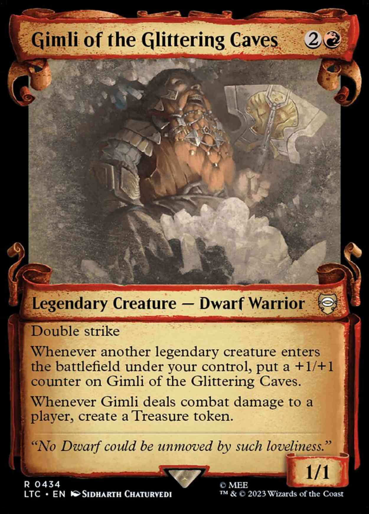 Gimli of the Glittering Caves (Showcase Scrolls) magic card front