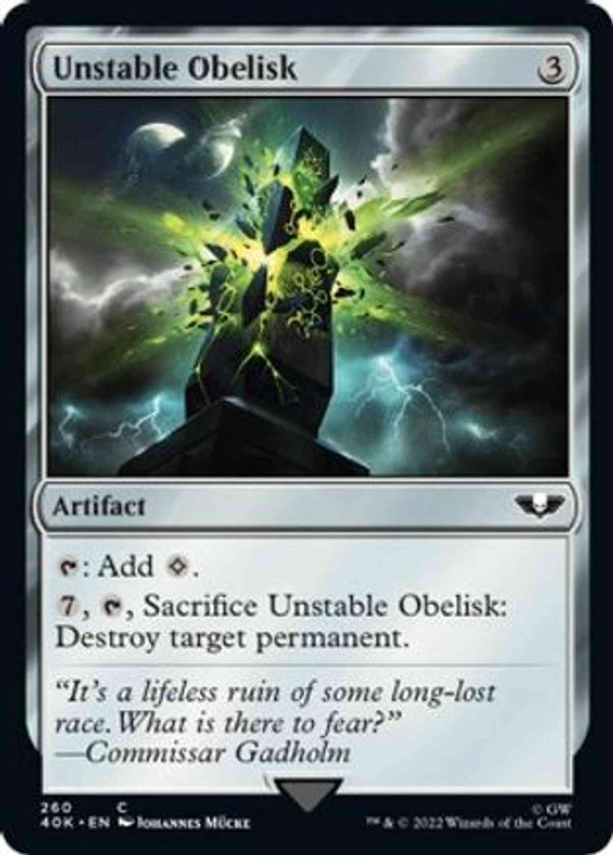 Unstable Obelisk (Surge Foil) magic card front