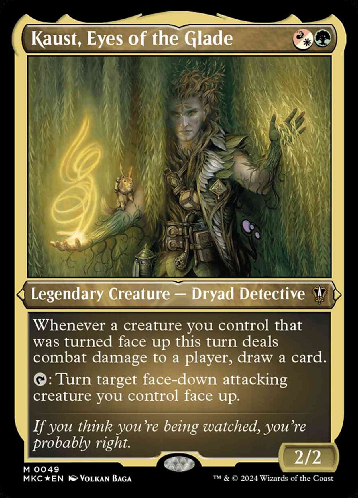 Kaust, Eyes of the Glade (Display Commander) - Thick Stock magic card front