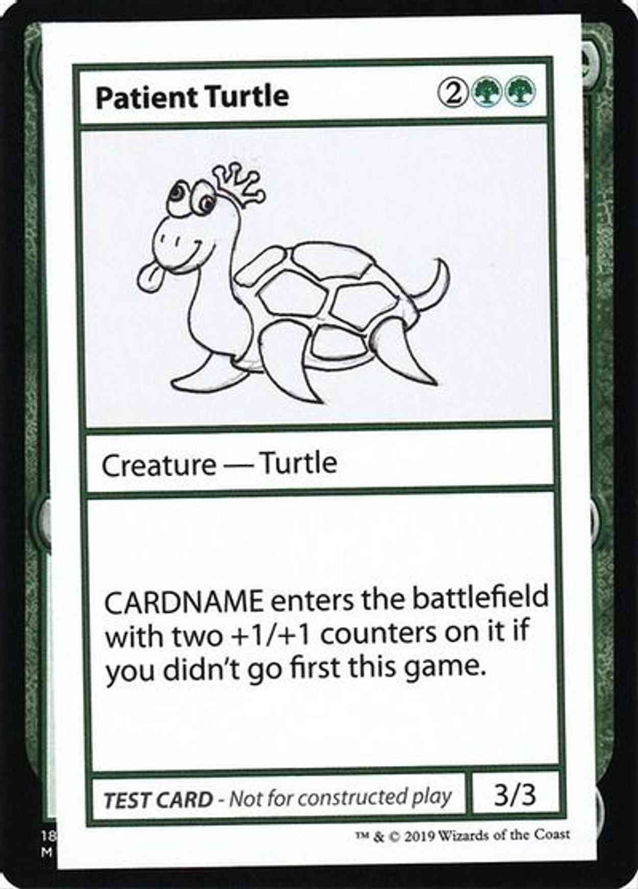 Patient Turtle (No PW Symbol) magic card front