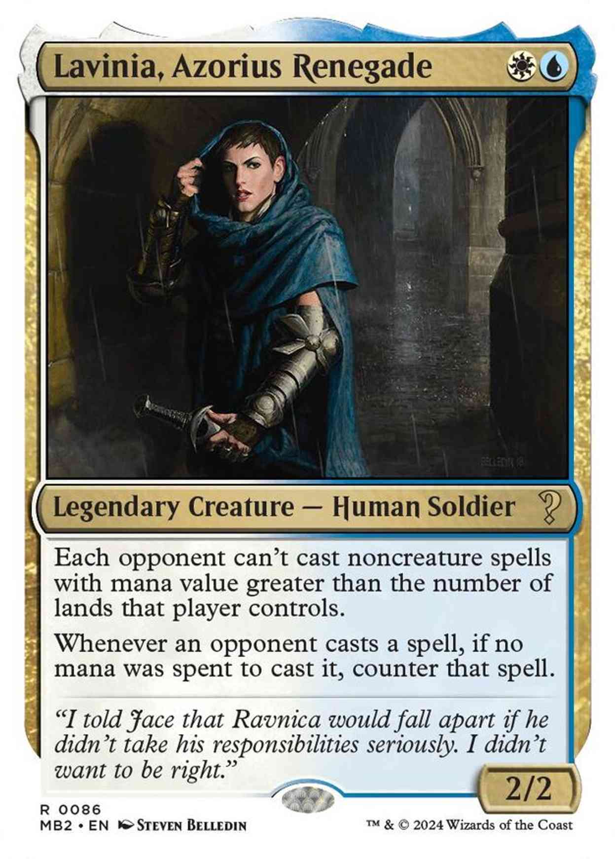 Lavinia, Azorius Renegade (White Border) magic card front