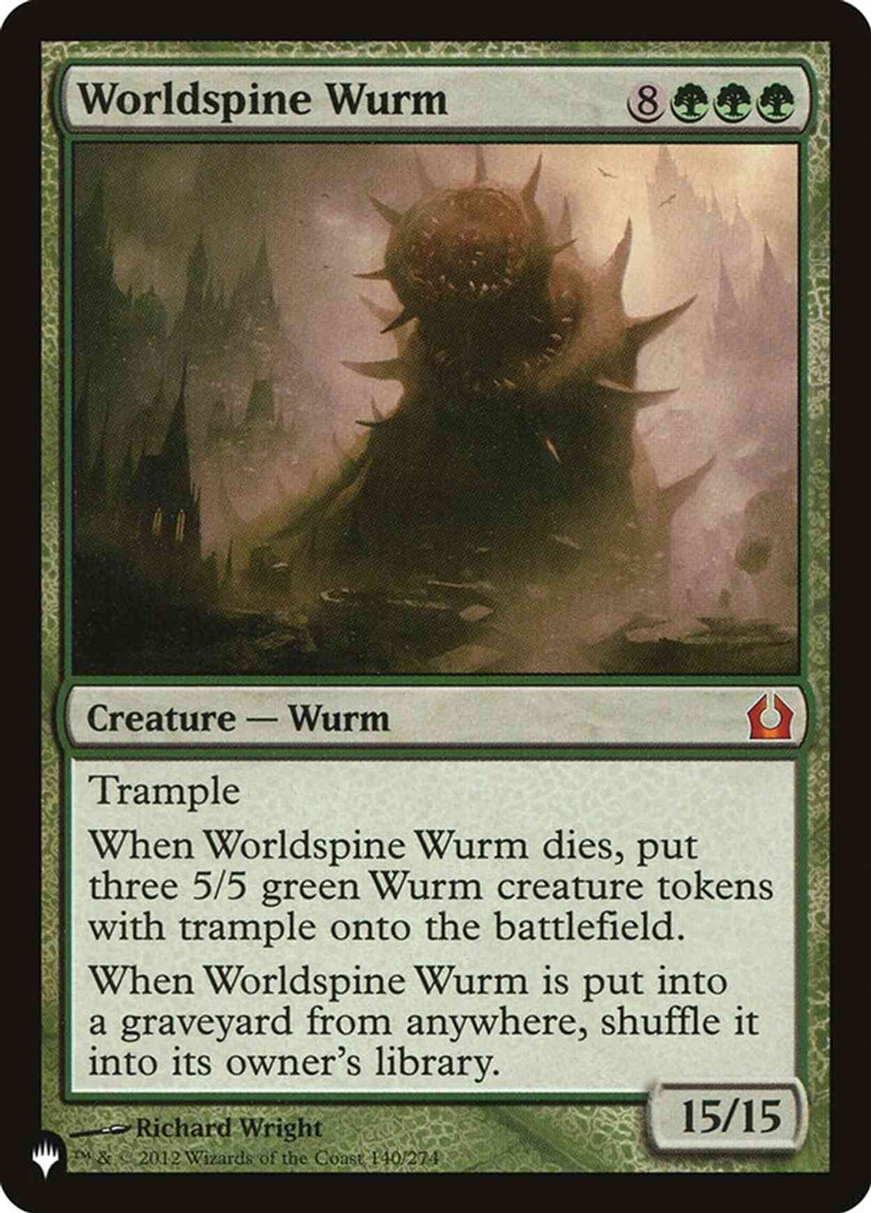 Worldspine Wurm magic card front