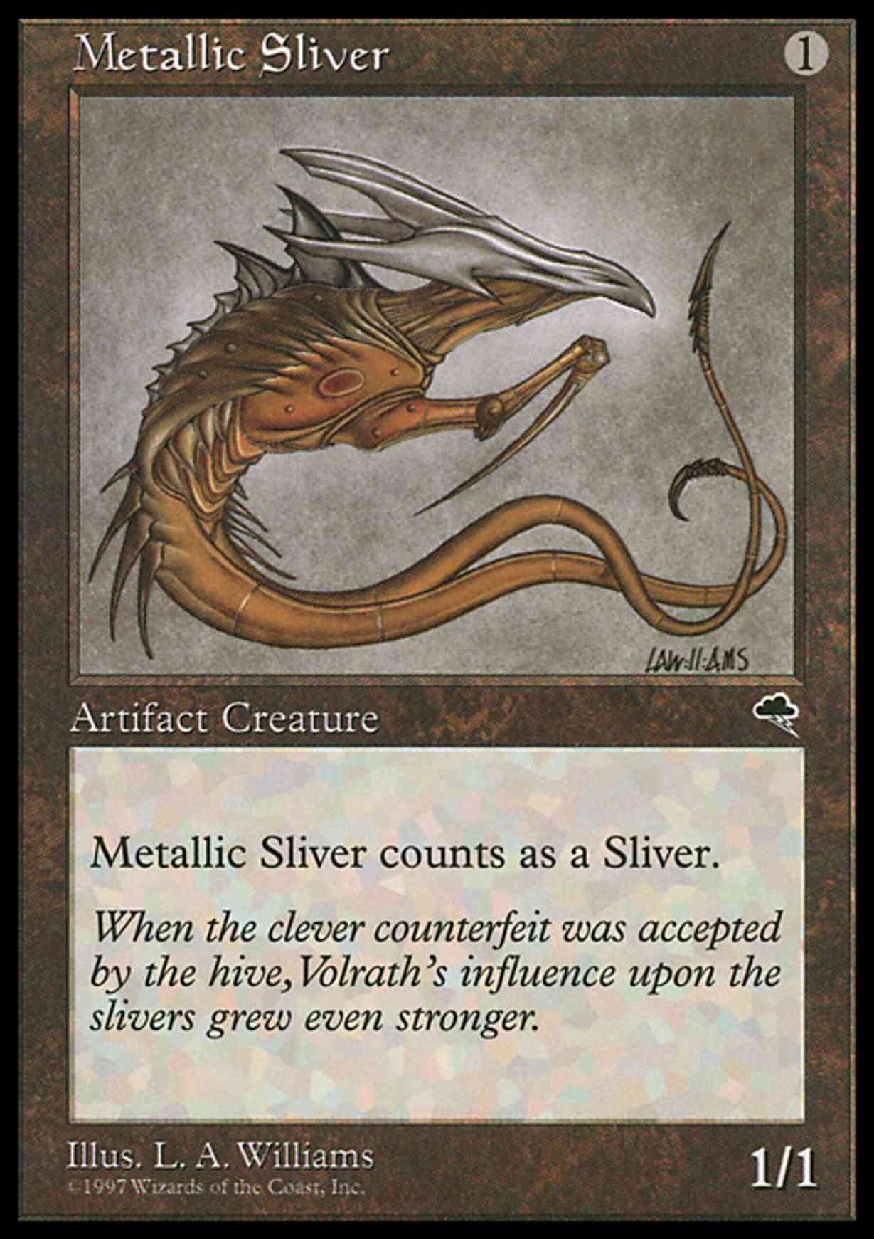 Metallic Sliver magic card front