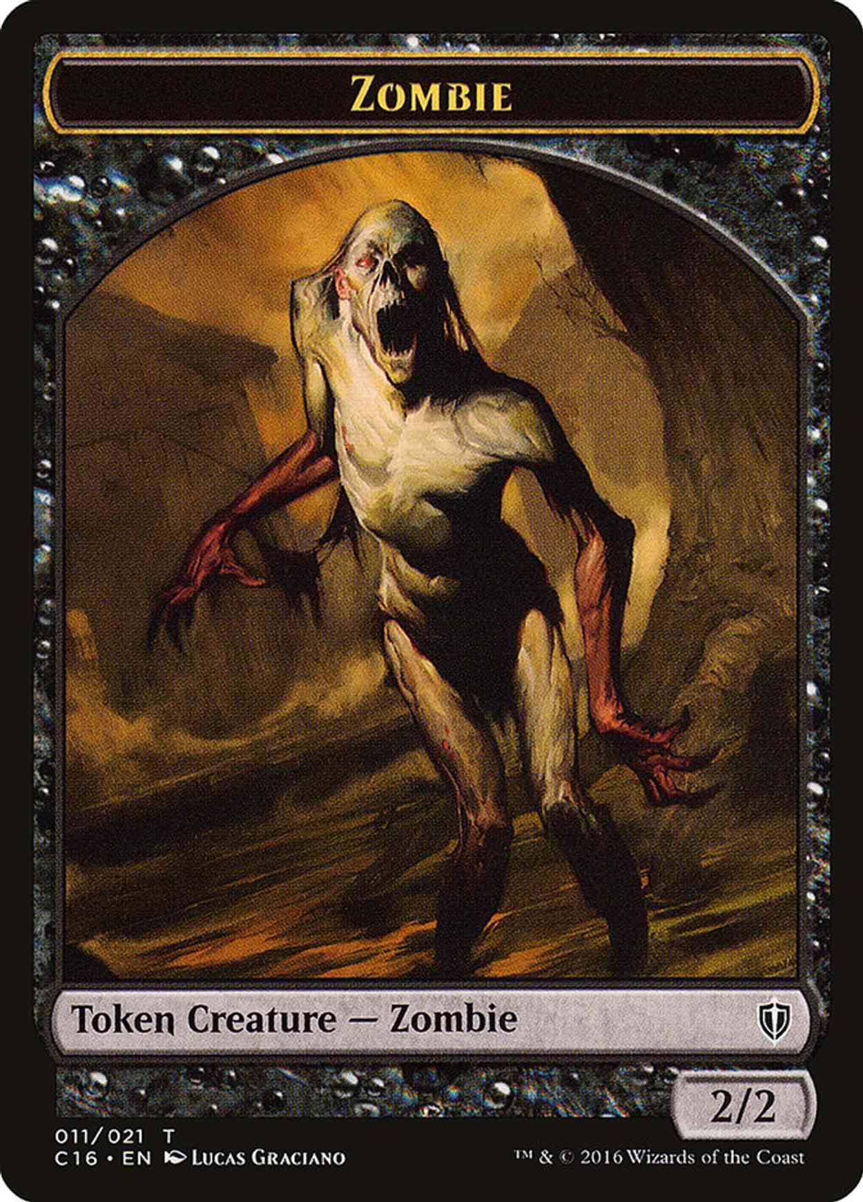 Zombie // Worm Double-sided Token magic card front